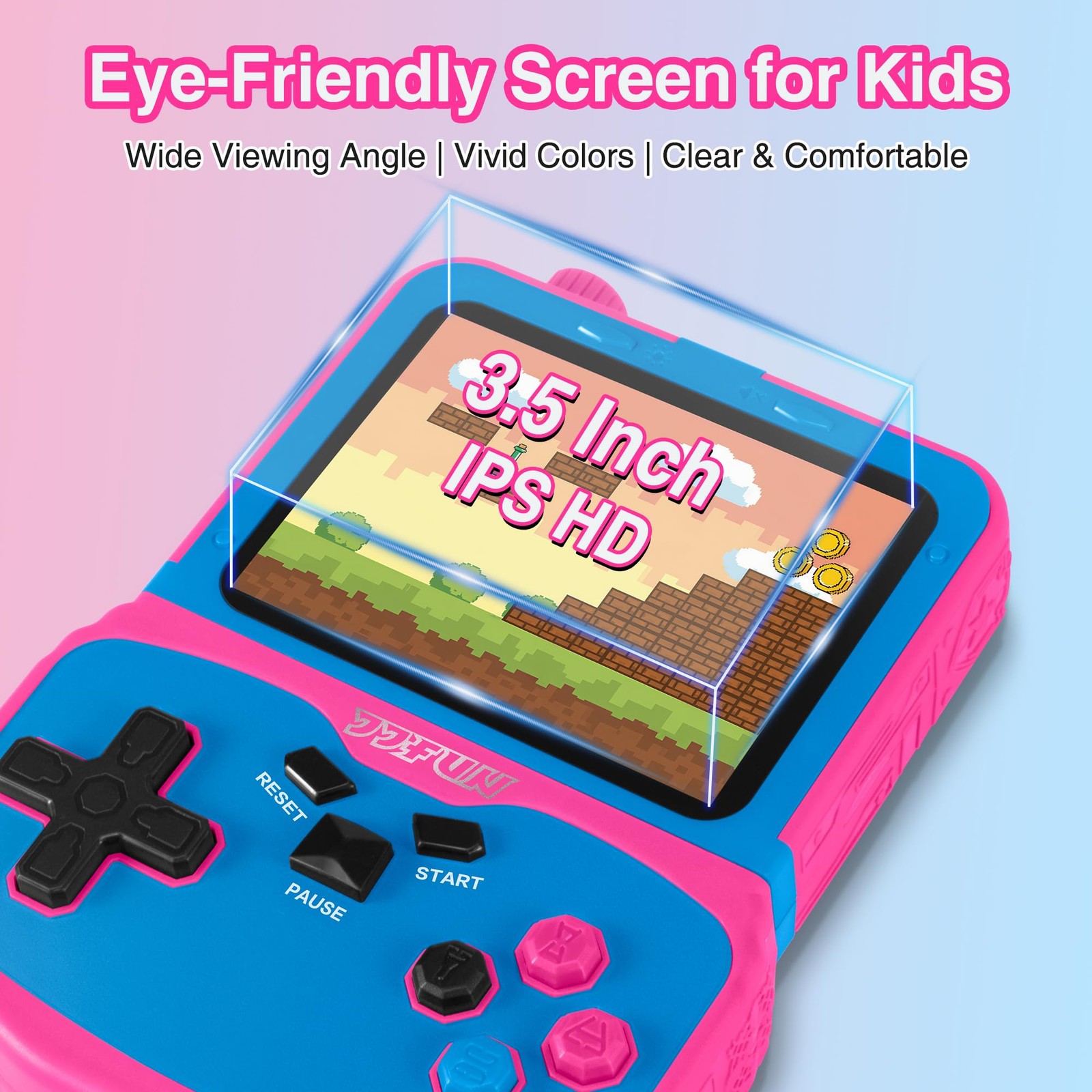 Handheld Game Console for Girls, 220 Retro Games 1 x 4 x 5.3 inches, Rose