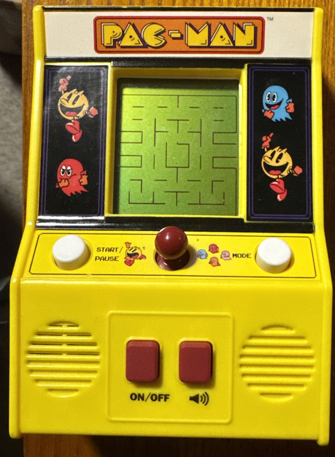 Pac-Man Mini Arcade Game Handheld Machine Basic Fun Portable Battery Operated