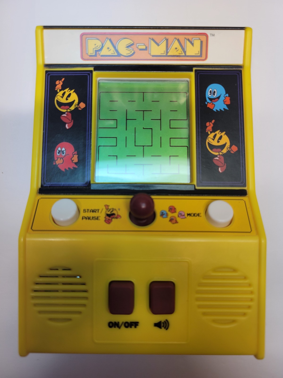 Pac-Man Mini Arcade Handheld Game Pacman Machine Yellow Tested