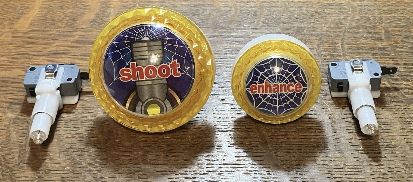 Fish Game Machine Shooting/Enhance Push Button 12V LED Arcade Button (Yellow)