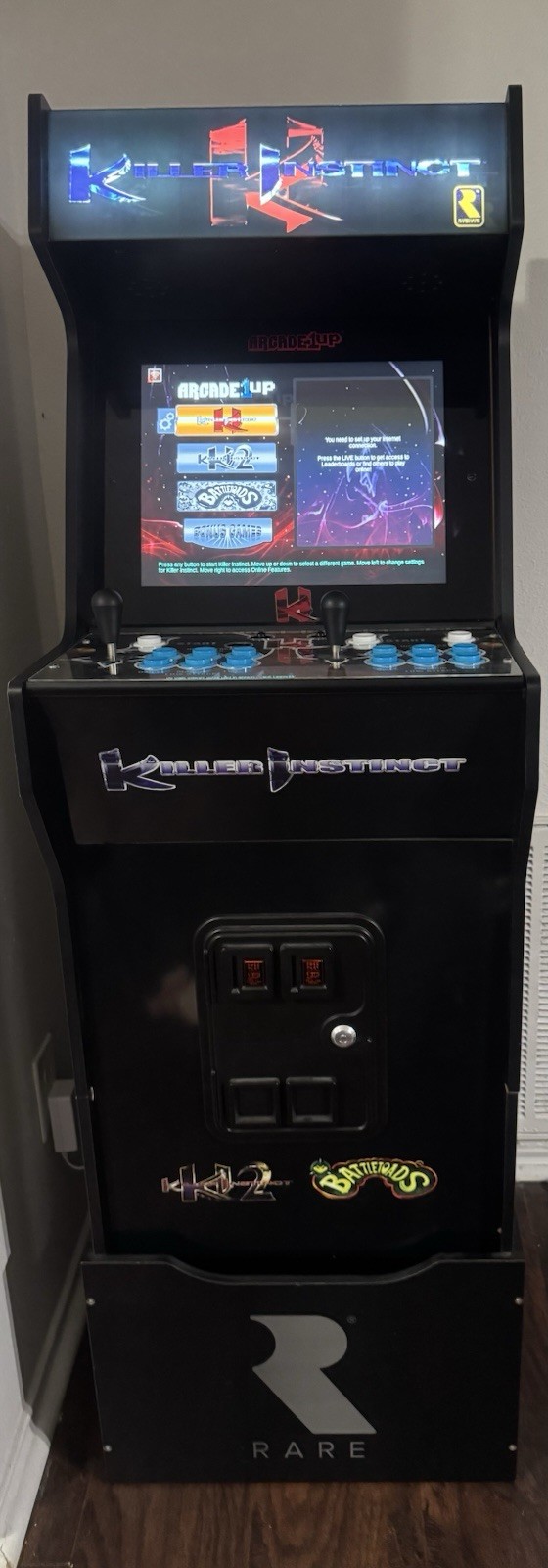 Killer Instinct Arcade1Up Wifi Arcade Video Game Cabinet Riser Retro RARE 🔥