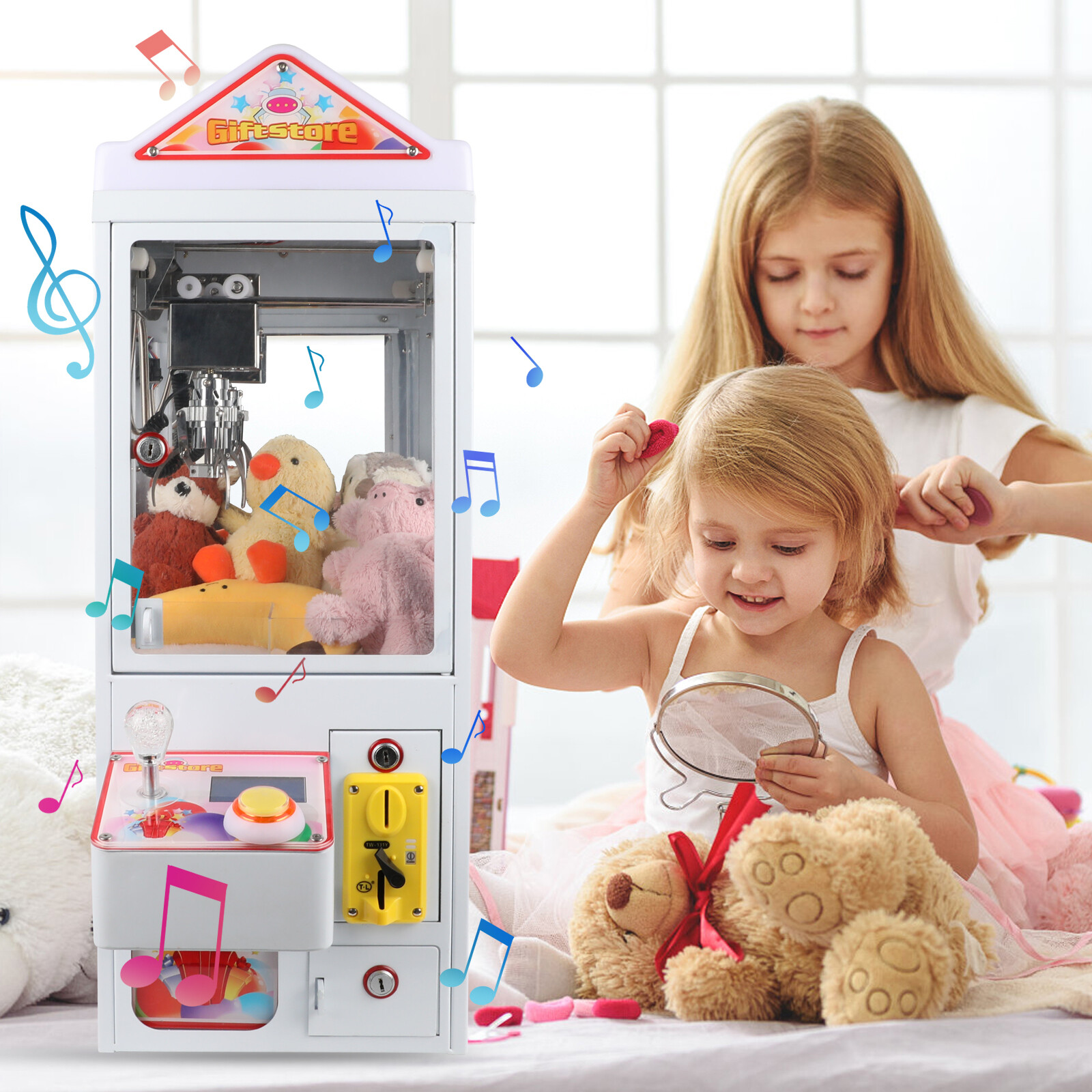 Mini Metal Case Player Claw Crane Machine 110V Candy Toy Grabber Catcher Upgrade