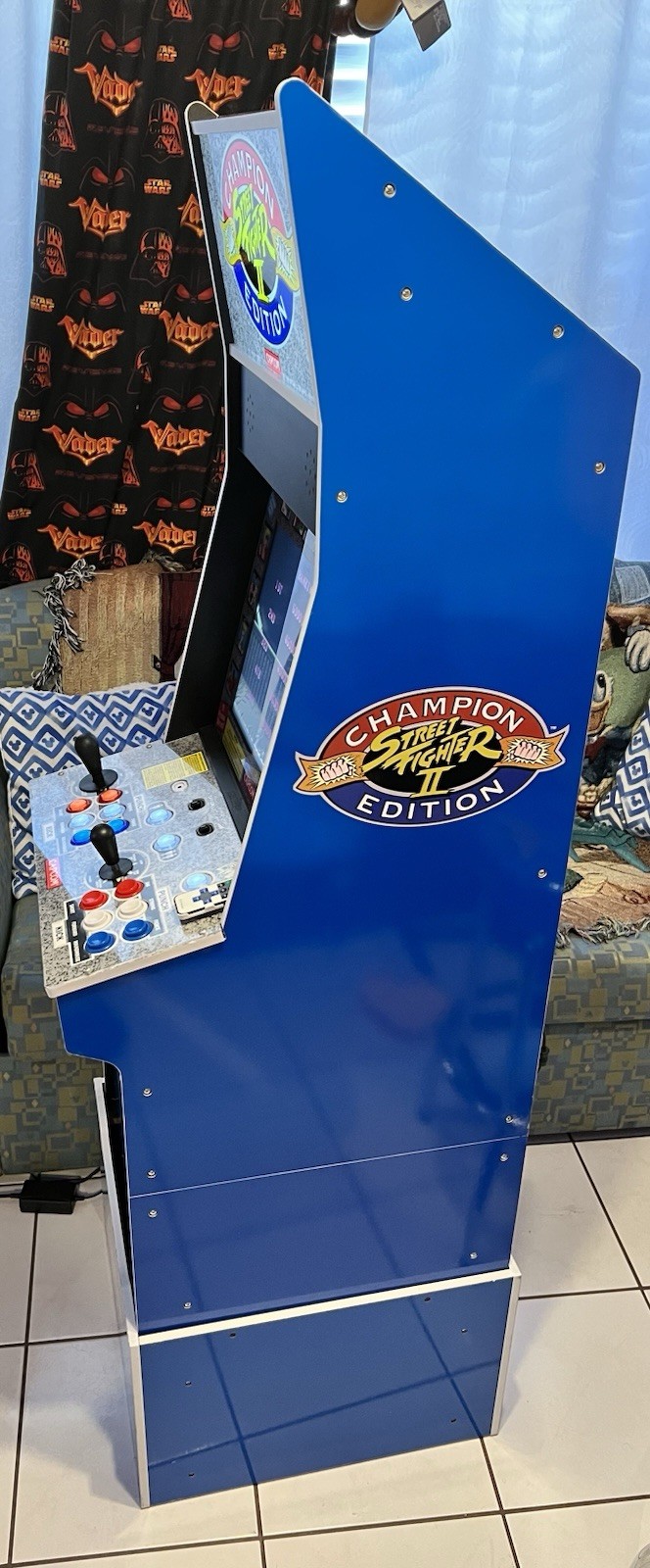 Arcade1up STREET FIGHTER 2 BIG BLUE with Riser & Stool Very rare ✅🔥 Great Deal