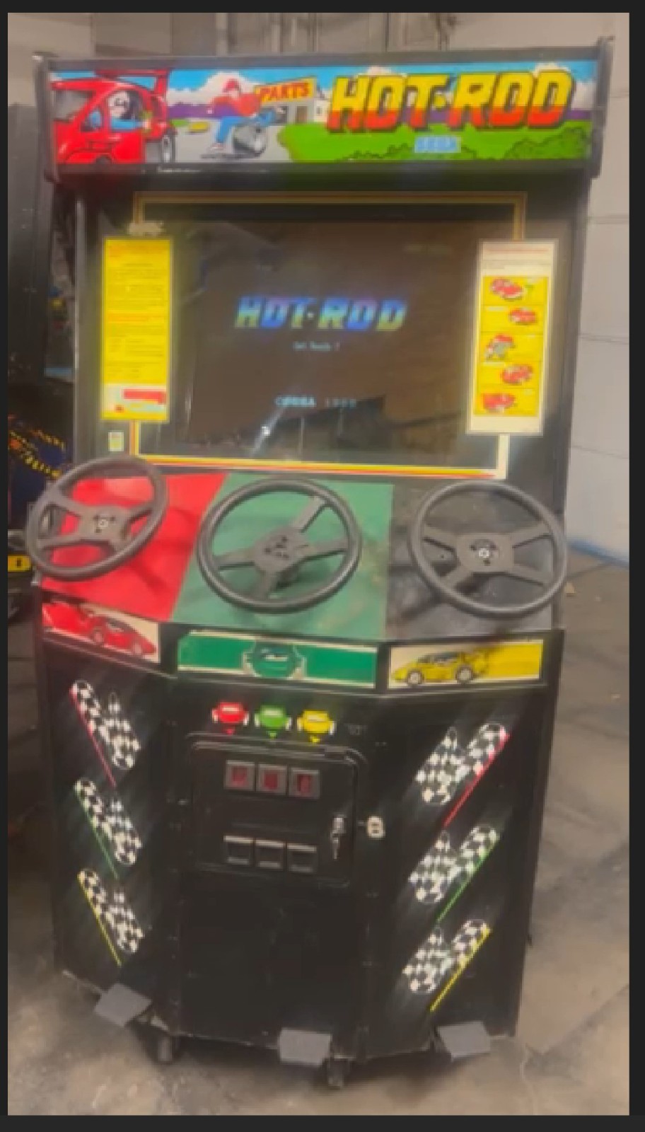 HOT ROD ARCADE MACHINE by SEGA (Excellent Condition) *RARE*