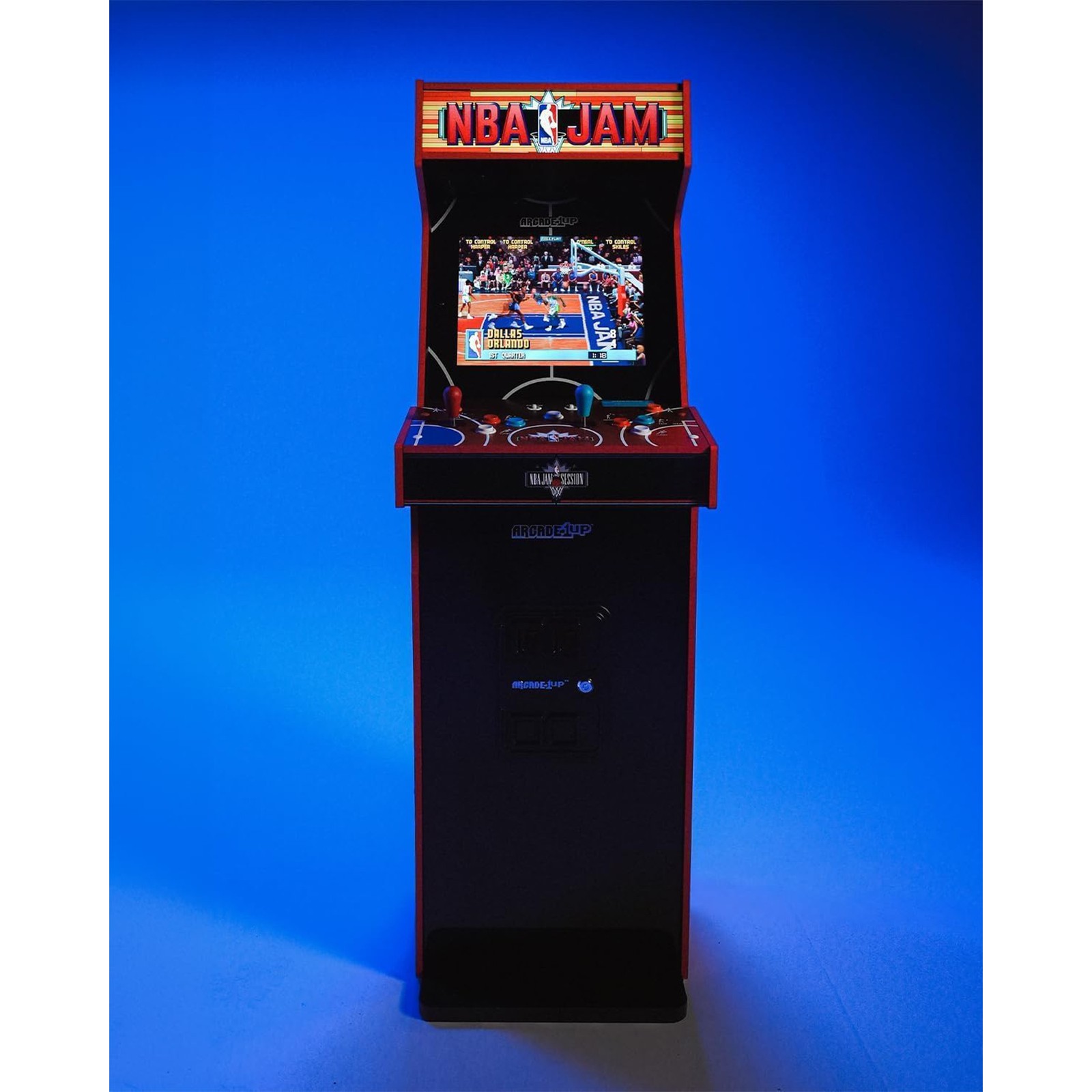 Arcade1Up NBA JAM Deluxe 2-Player Control Panel Arcade Machine, 5′ Home Cabinet