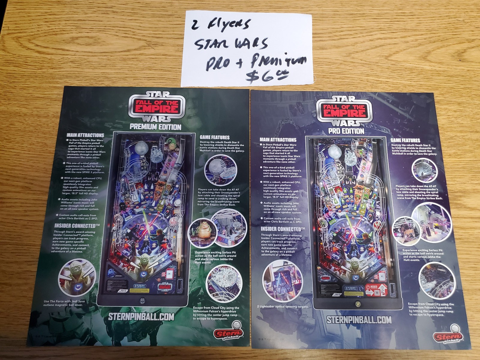 Star Wars Fall of the Empire PRO and PREMIUM Flyers…you Get Two!
