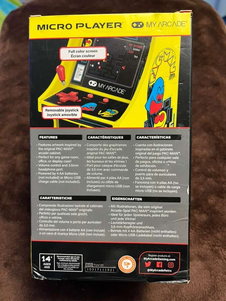 My Arcade Pac-Man DGUNL-3220 Micro Player Retro Arcade Machine -6 Inch Cabinet