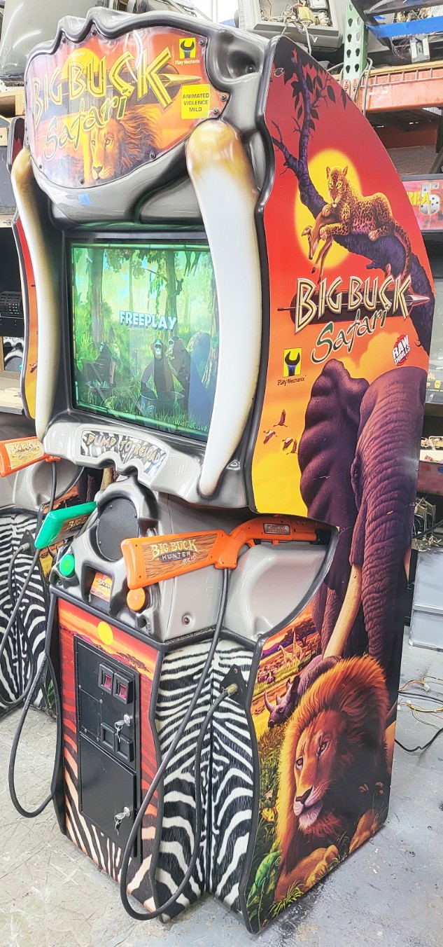 BIG BUCK HUNTER Pro SAFARI Full Size Arcade Shooting Game – WORKING GREAT! (S4)