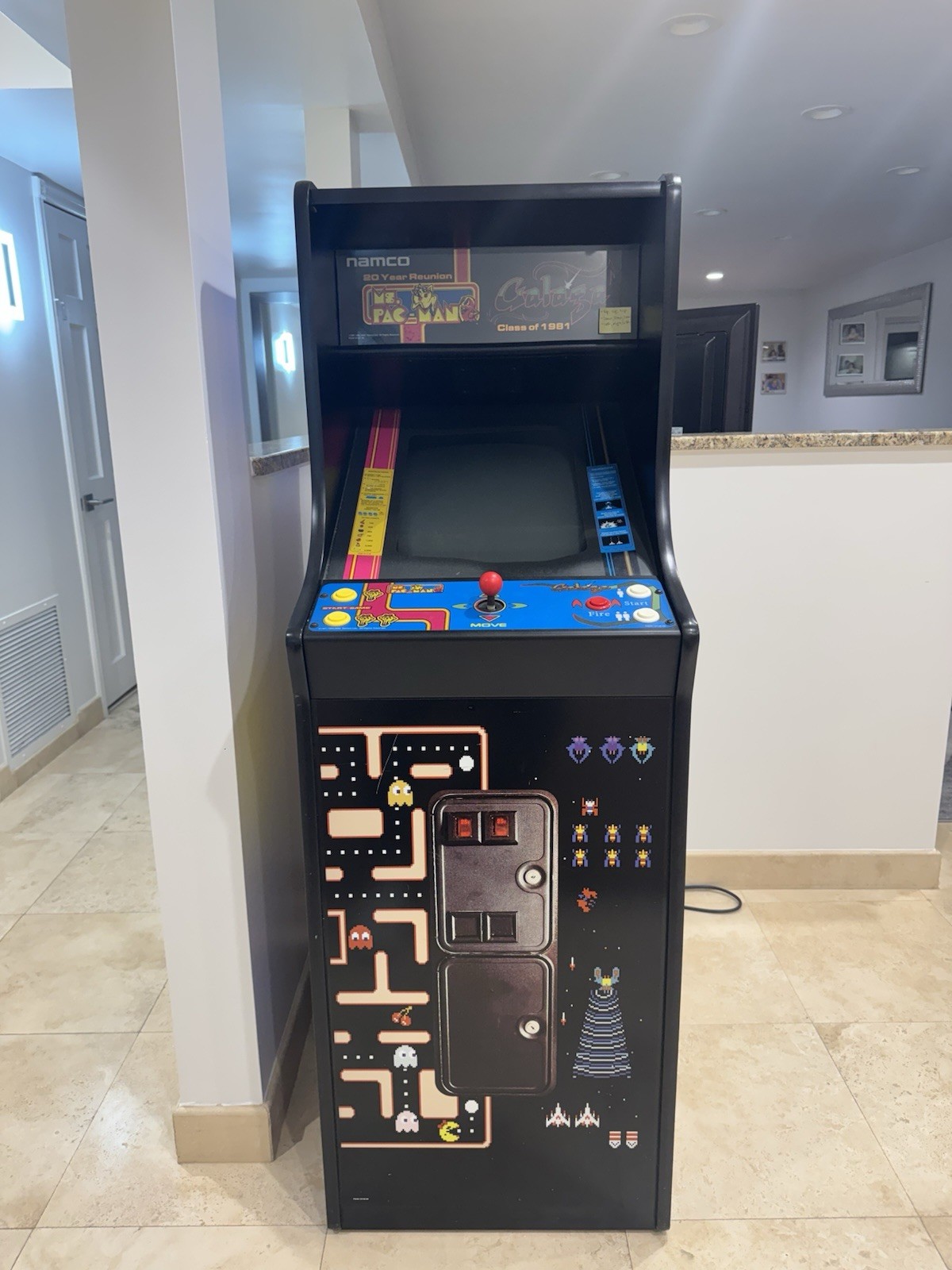 Original NAMCO 20 YEAR REUNION MS PACMAN GALAGA CLASS OF 1981!!