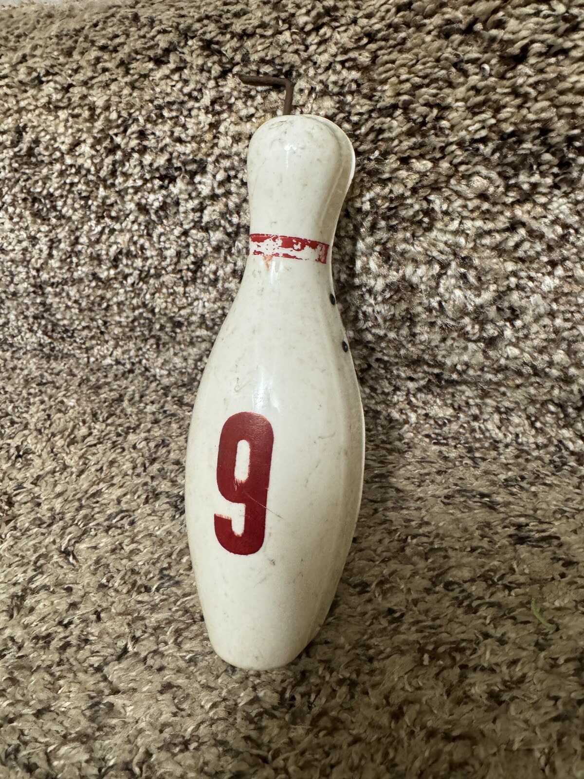 SUPER RARE 1957 Keeneys Bowl -O- Rama Pin Number 9 OEM Replacement Bowler Arcade