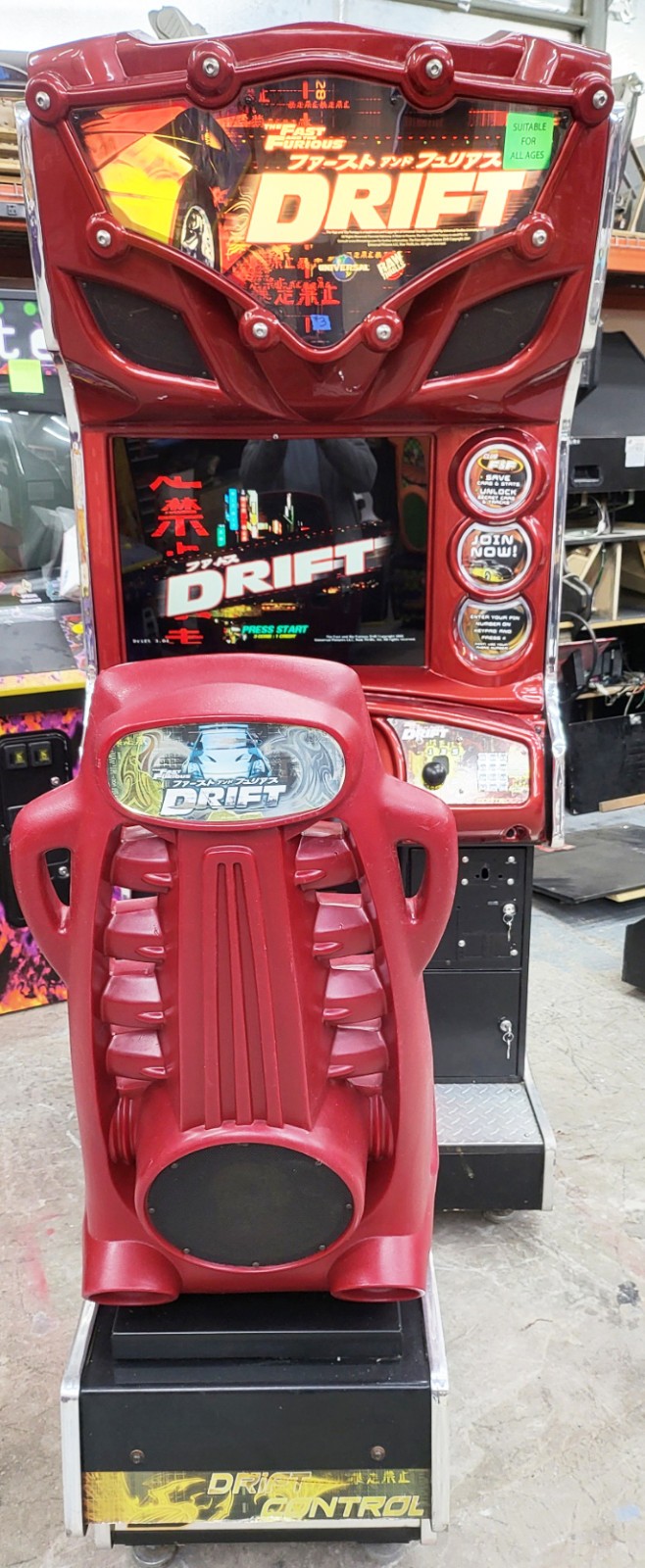 The Fast and Furious DRIFT Sit Down Arcade Driving Video Game Machine 24″ LCD #3