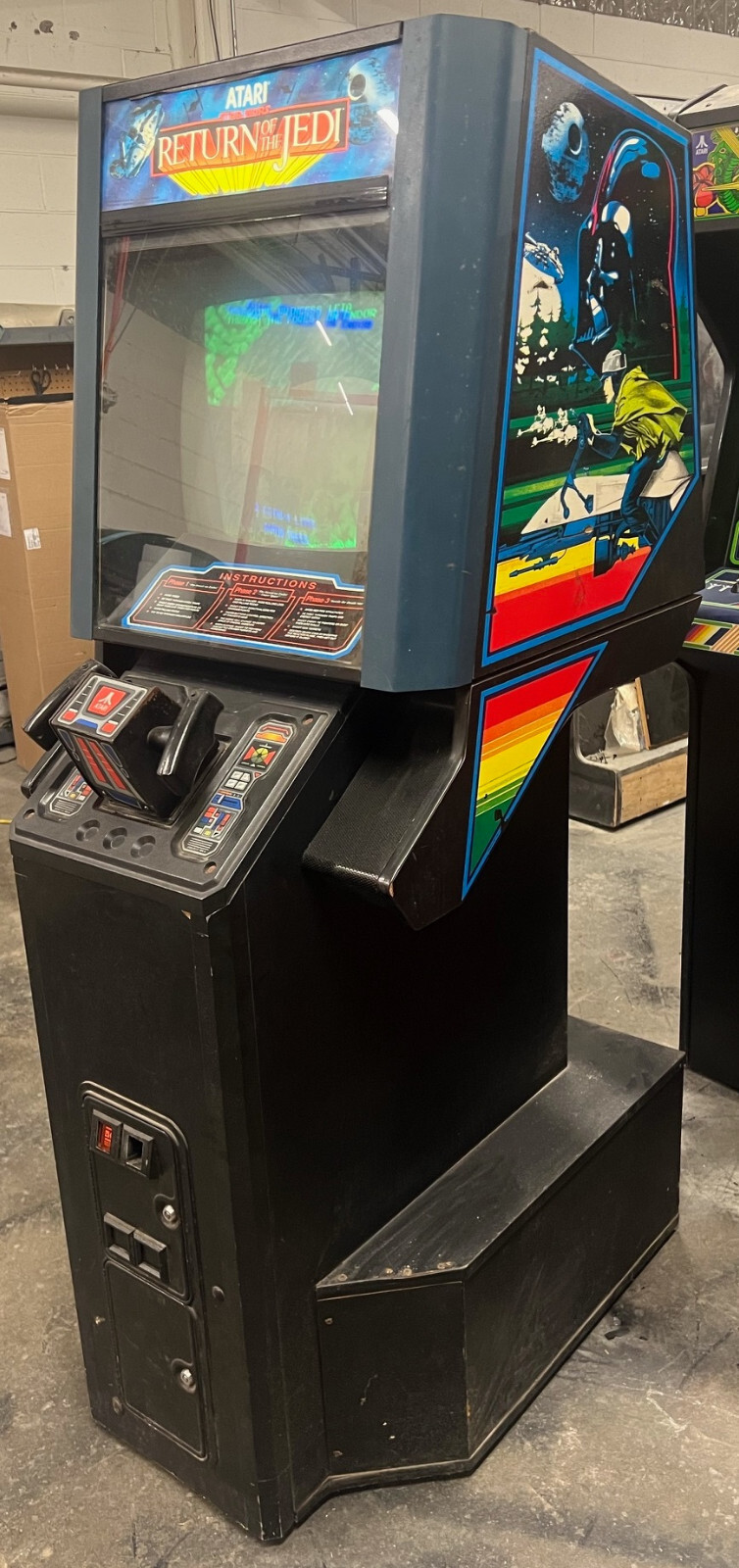 STAR WARS RETURN of the JEDI ARCADE MACHINE by ATARI 1983 (EXCELLENT) *RARE*