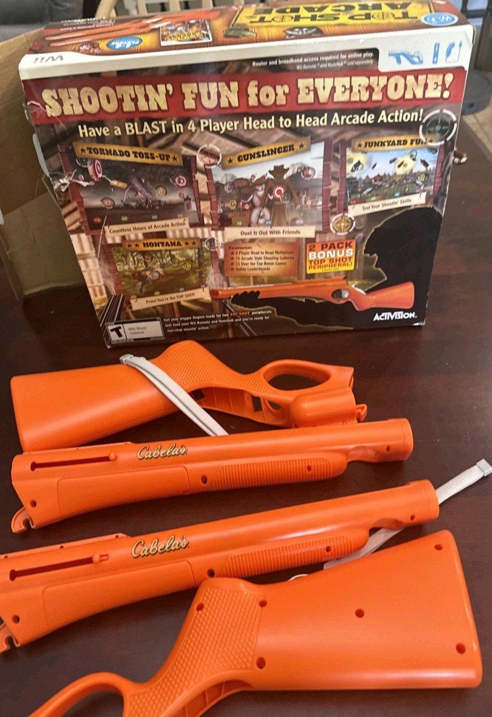 Top Shot Arcade Limited Edition 2 Pack Plus 2 Games For Wii Cabelas’s