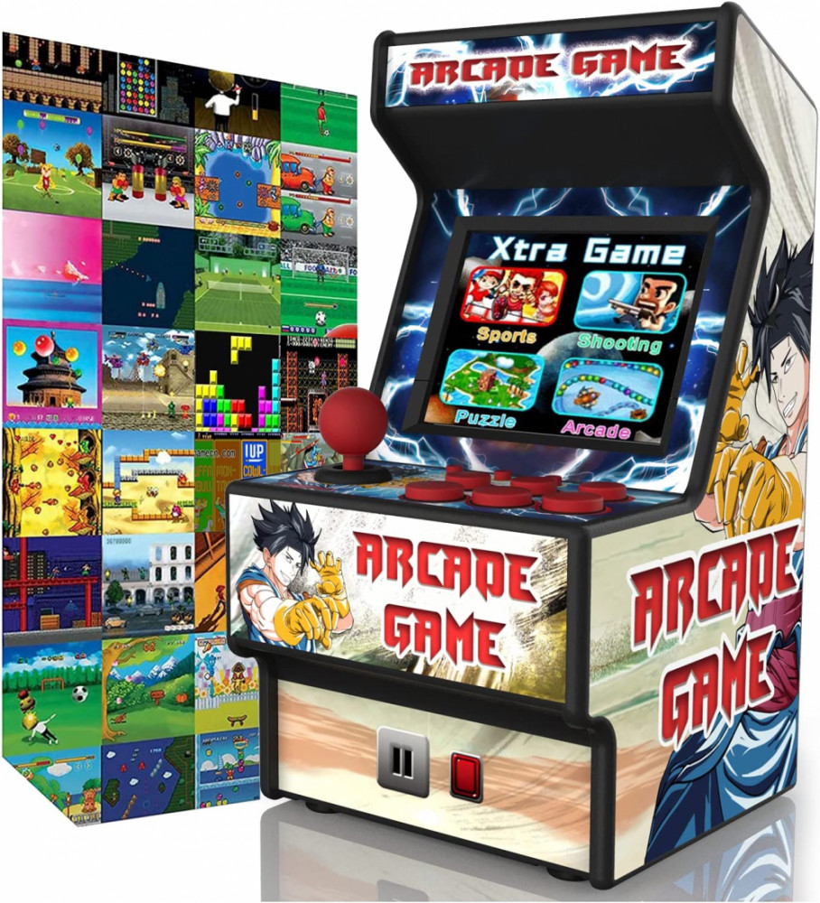 Golden Security Mini Arcade Game Machine 156 Classic Handheld Games Rhac06