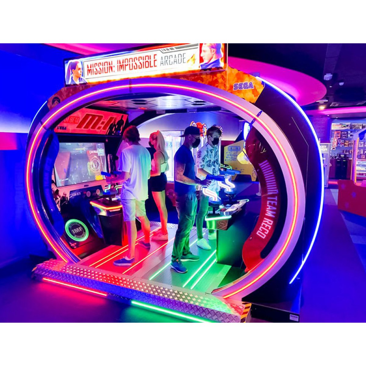 SEGA Mission Impossible Deluxe Arcade Gun Shooting Video Game – 4 Players