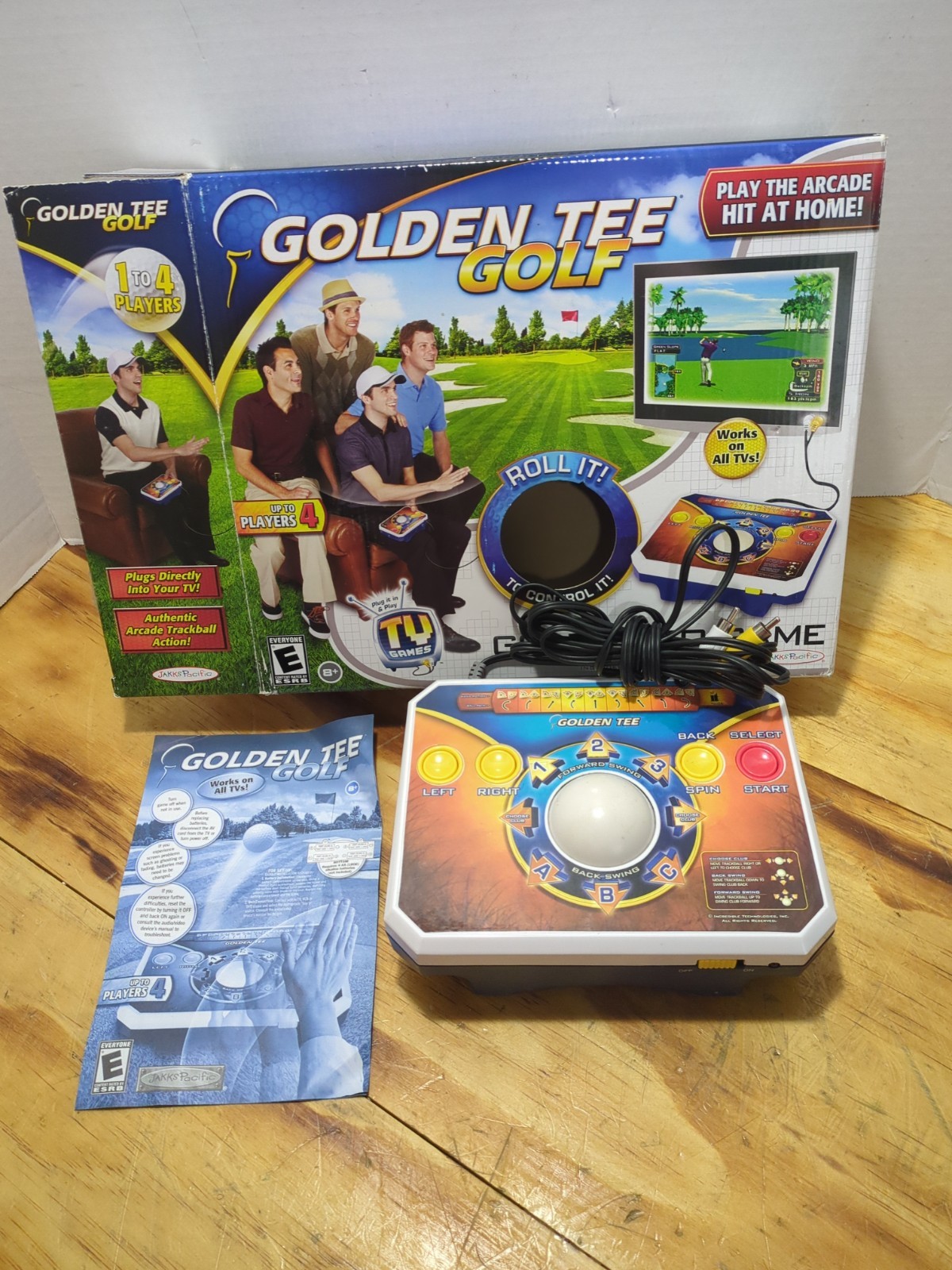 2011 Jakks Pacific GOLDEN TEE Golf Plug N Play Classic Home TV Game, Used Tested