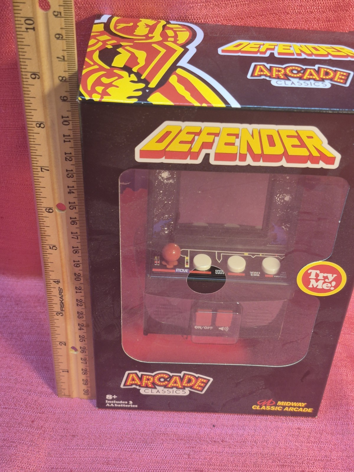 Basic Fun Arcade Classics #17 Defender Mini Arcade Cabinet Handheld NIB Tested