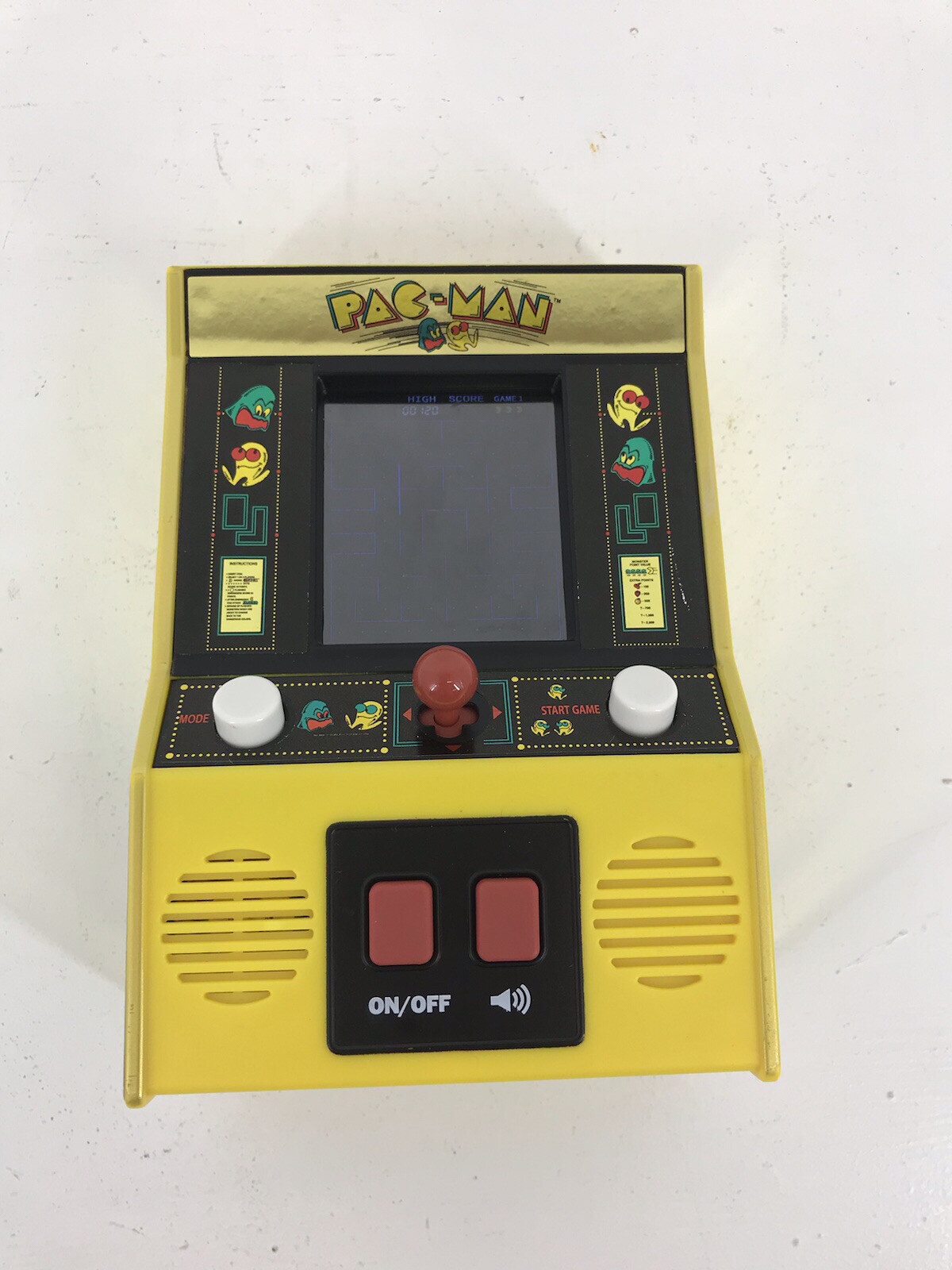 2020 Bandai Namco Mini 6 Inch Pac-Man Handheld Arcade Game Item # 09530