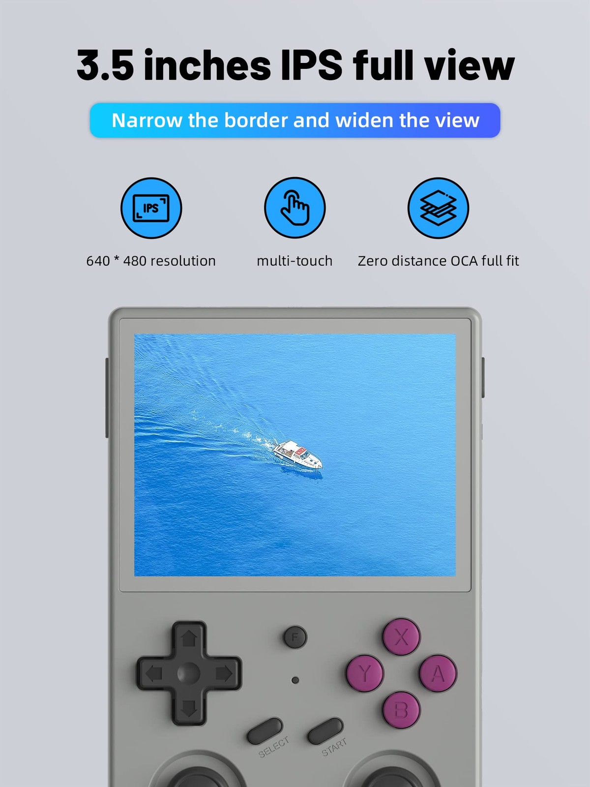 RG353V Retro Video Handheld Game Console 3.2 inches x 4.9 x 0.8
