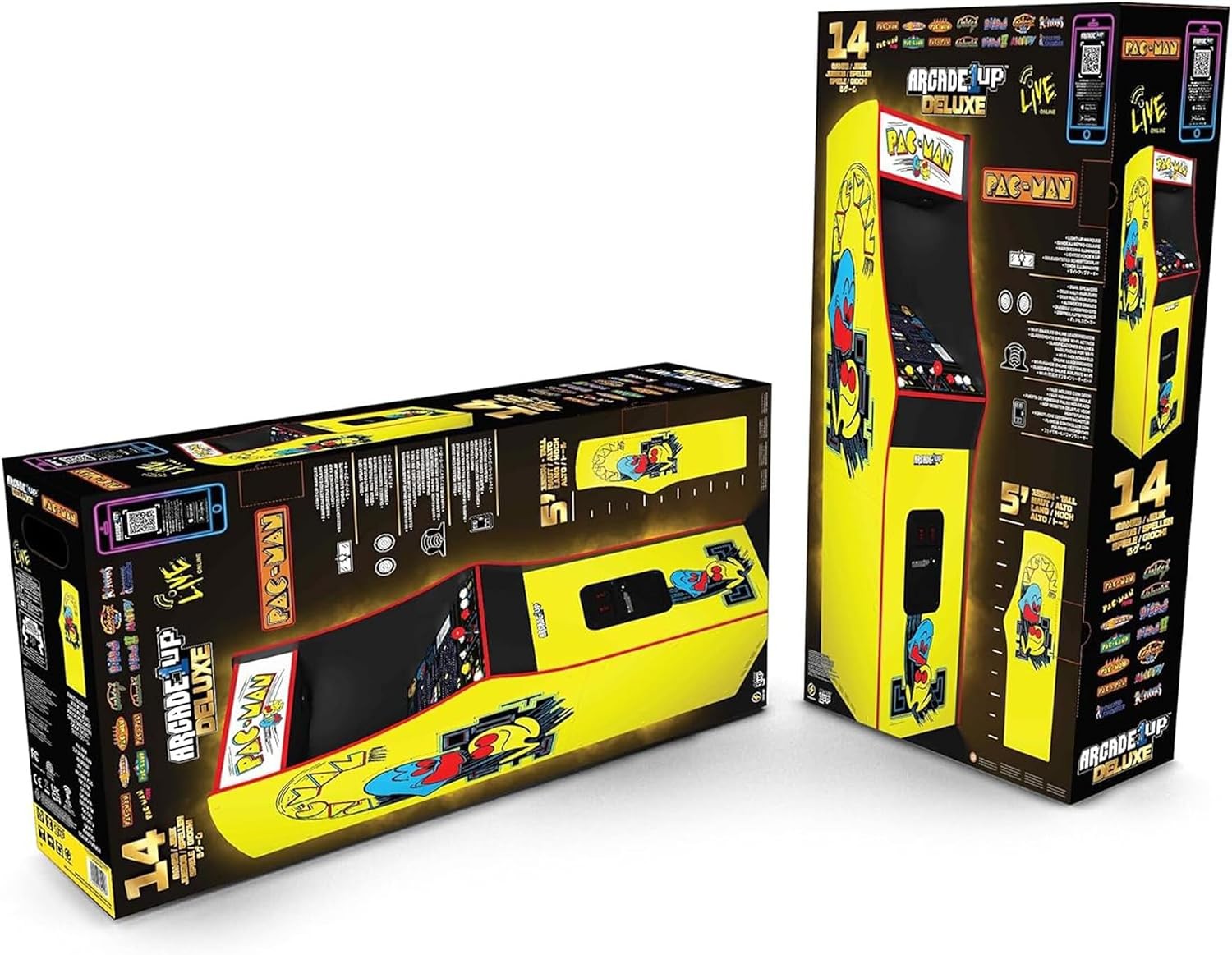 Pac-Man Deluxe Arcade Machine for Home – 5 Feet Tall – 14 Classic Games