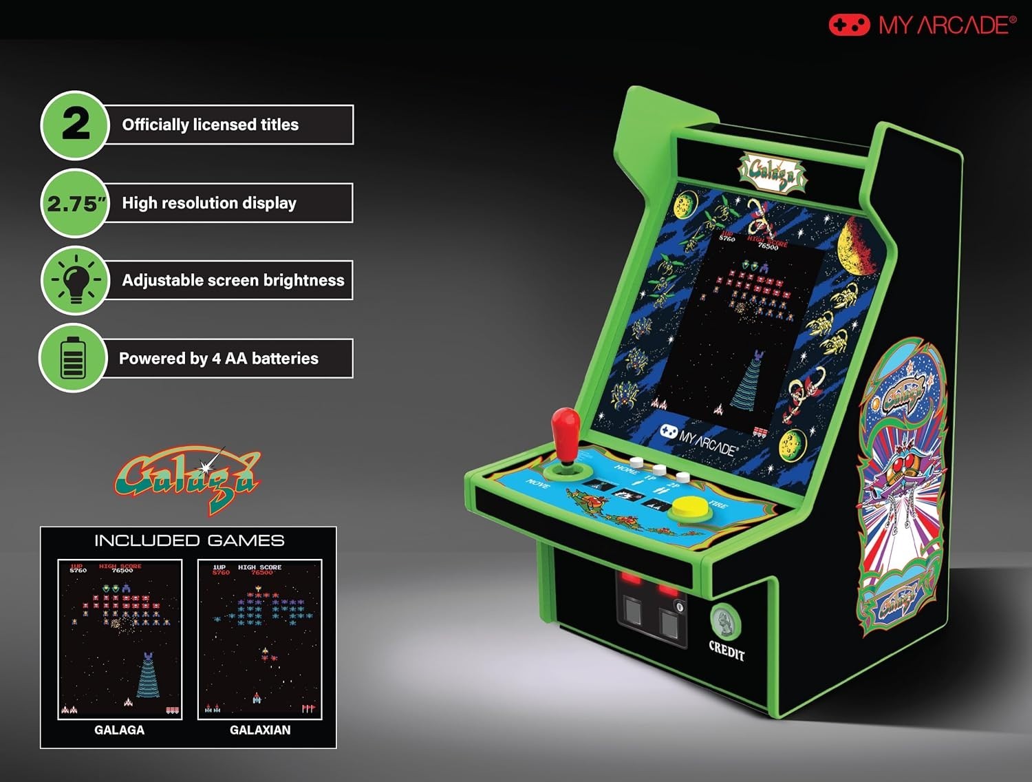 Galaga & Galaxian Mini Arcade Cabinet