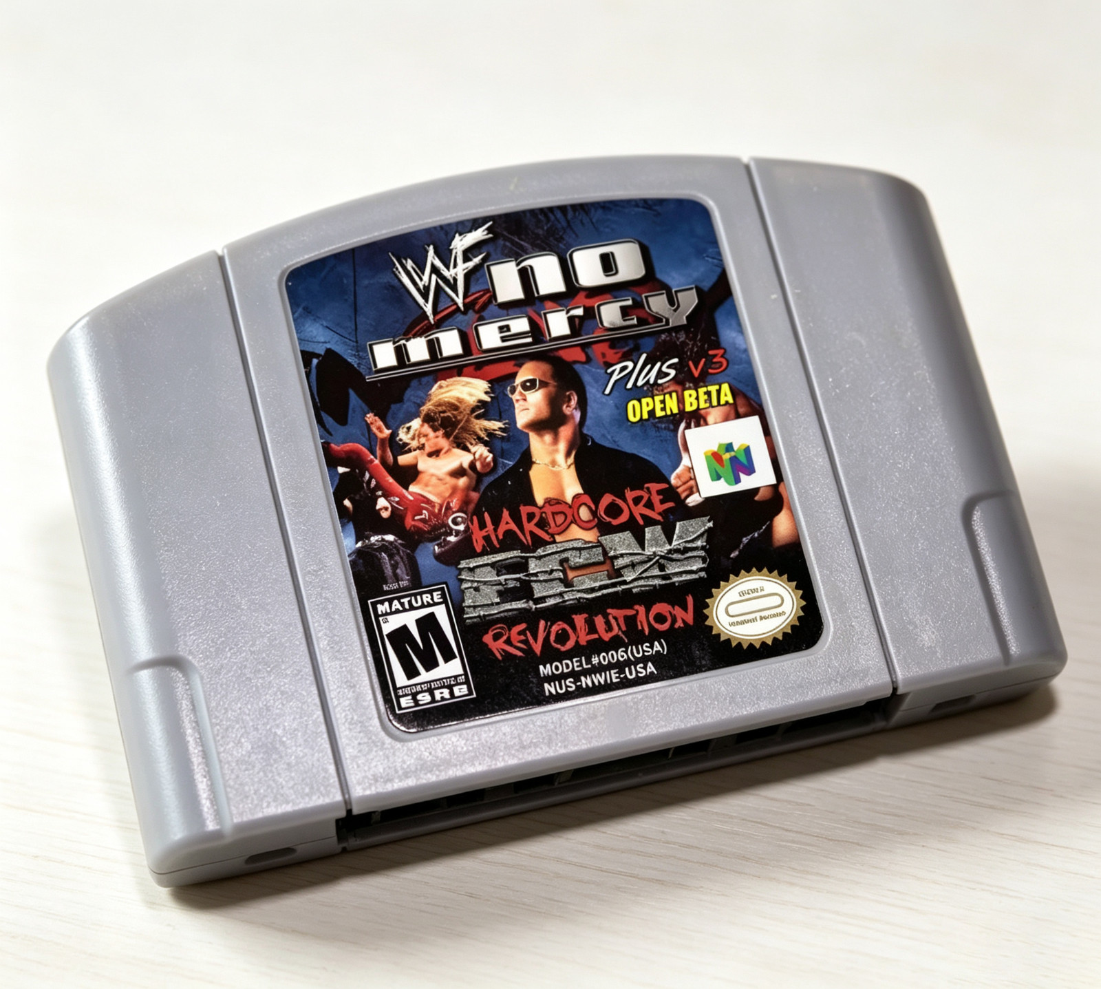 For Nintendo N64 US Version WWF No Mercy Plus V3 Open Beta