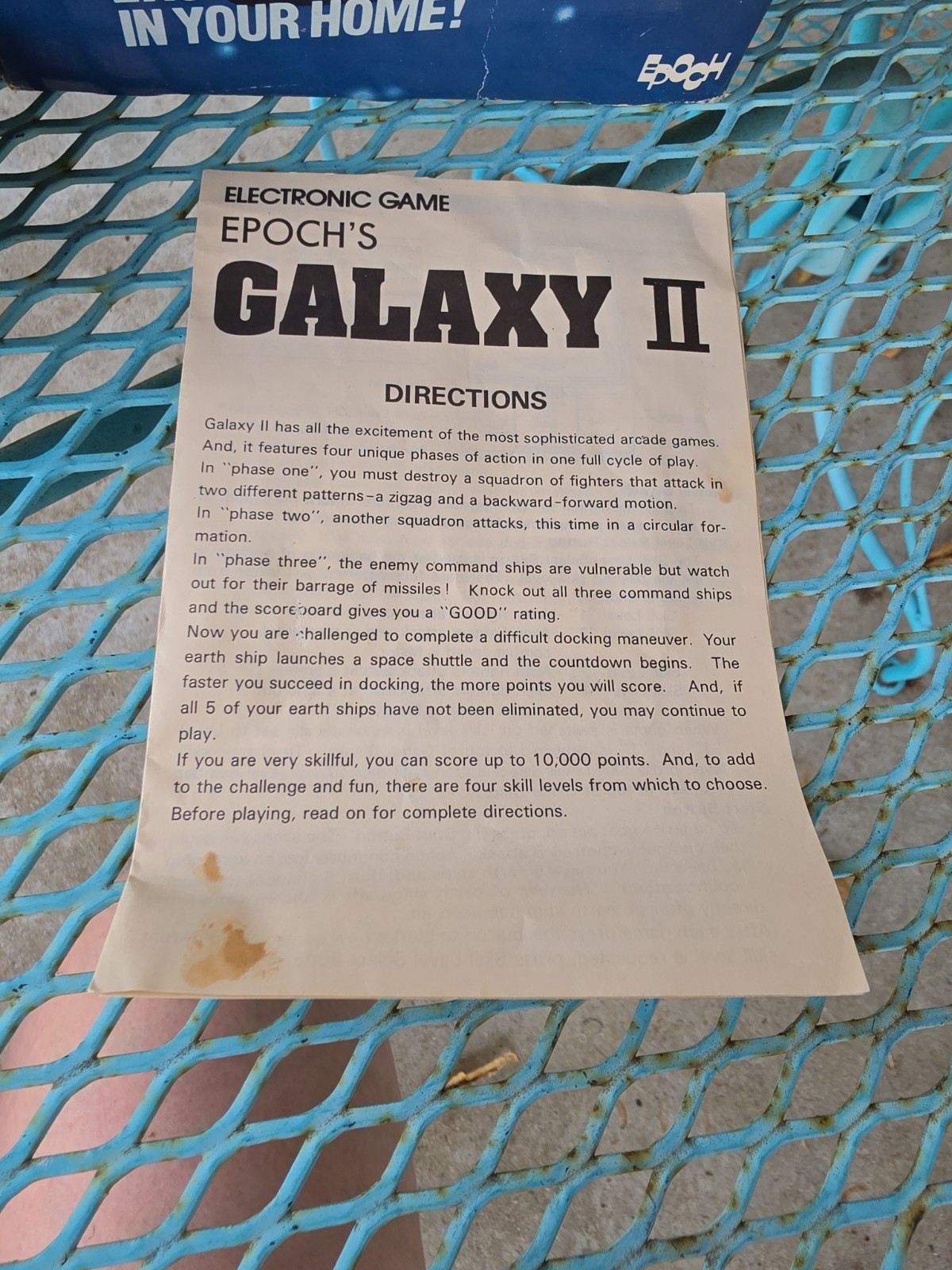 1981 Vintage Galaxy II Electronic Tabletop Arcade Game Epoch w Box Tested
