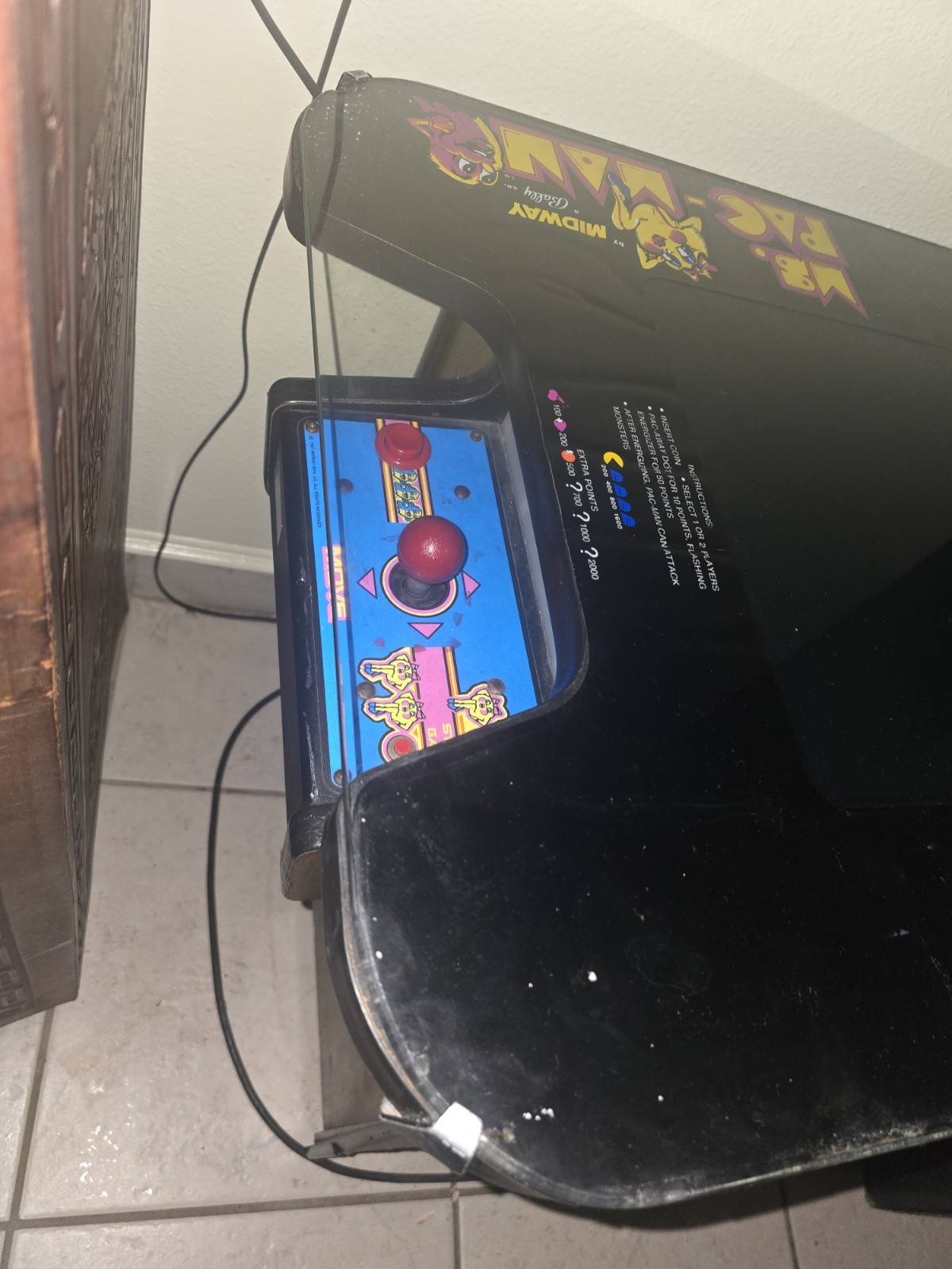 MS PAC-MAN Original Cocktail Table Video Arcade Game