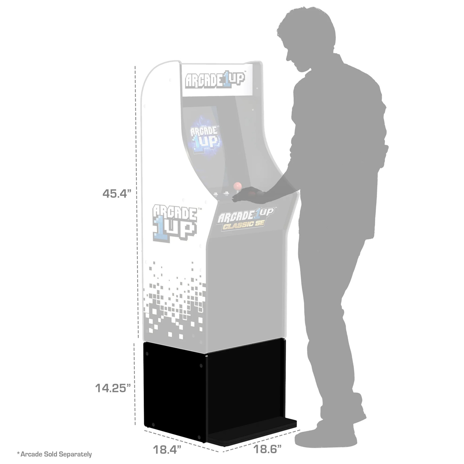 Arcade1Up Ms. Pac-Man Classic SE Arcade Machine and Classic SE 14.25″ Riser