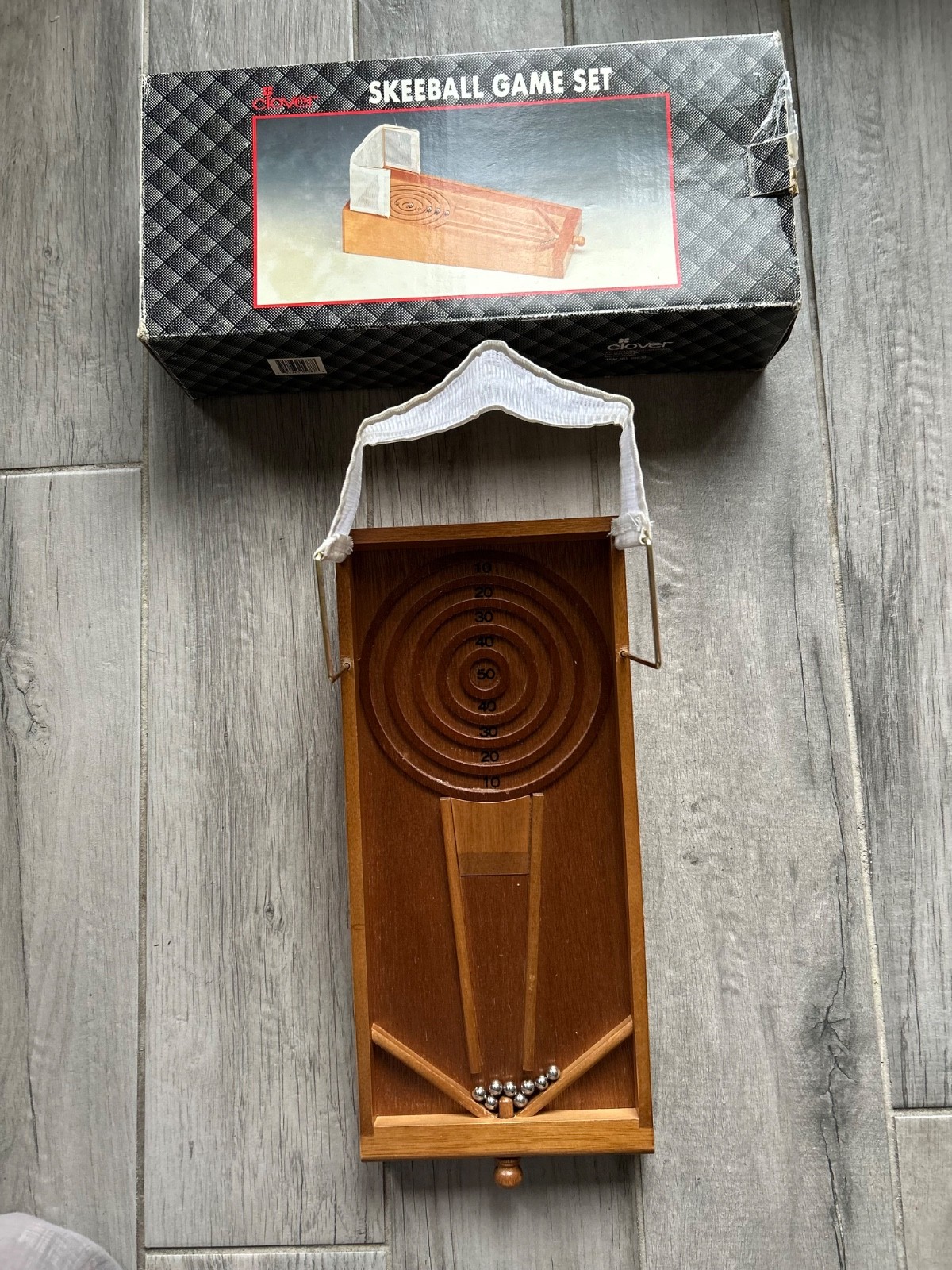 Skeeball Tabletop Arcade Game , Made Of Wood Sold Only At Clover