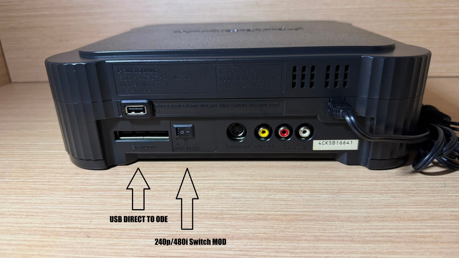 READ INFO- Panasonic 3DO FZ1 FZ-1 Console + ODE (USB EXT) + 240p AV