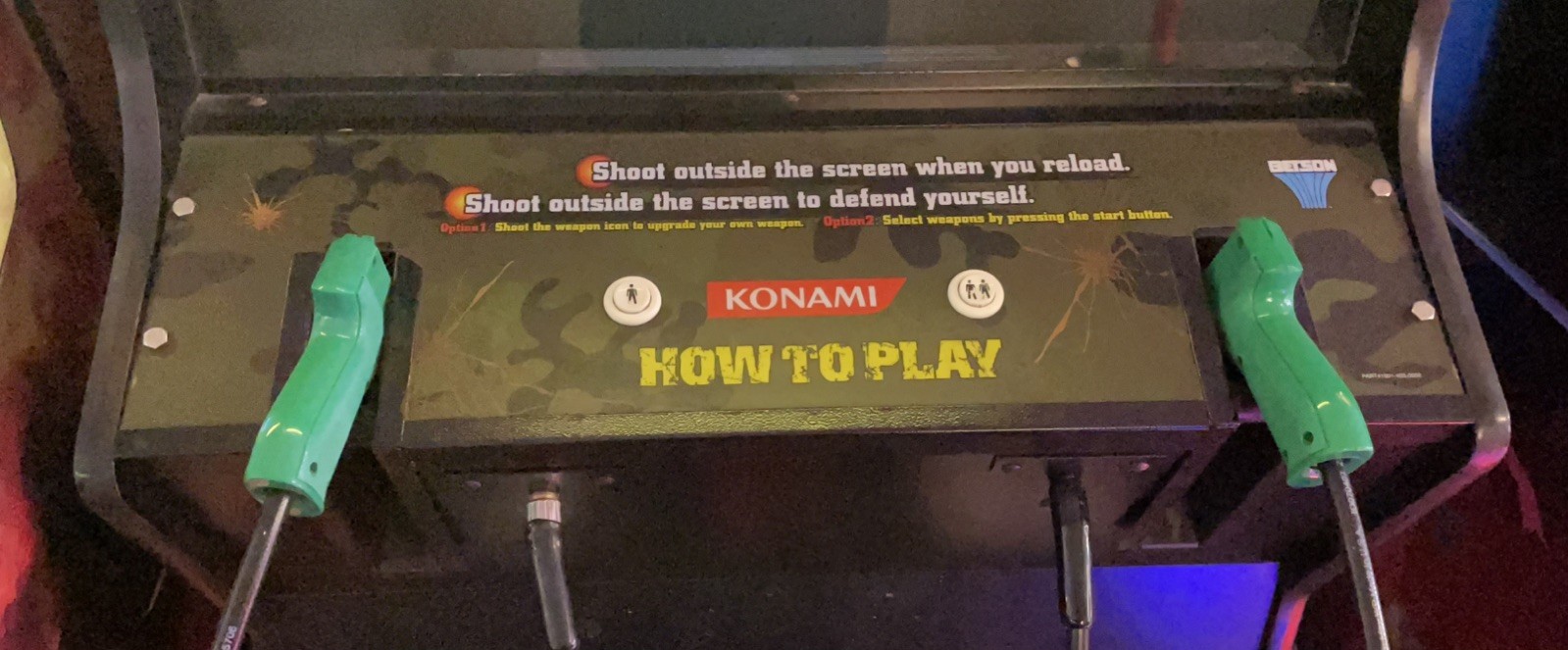 Rare HTF Working Konami Warzaid Arcade Shooting 2 Player Gun Video Game