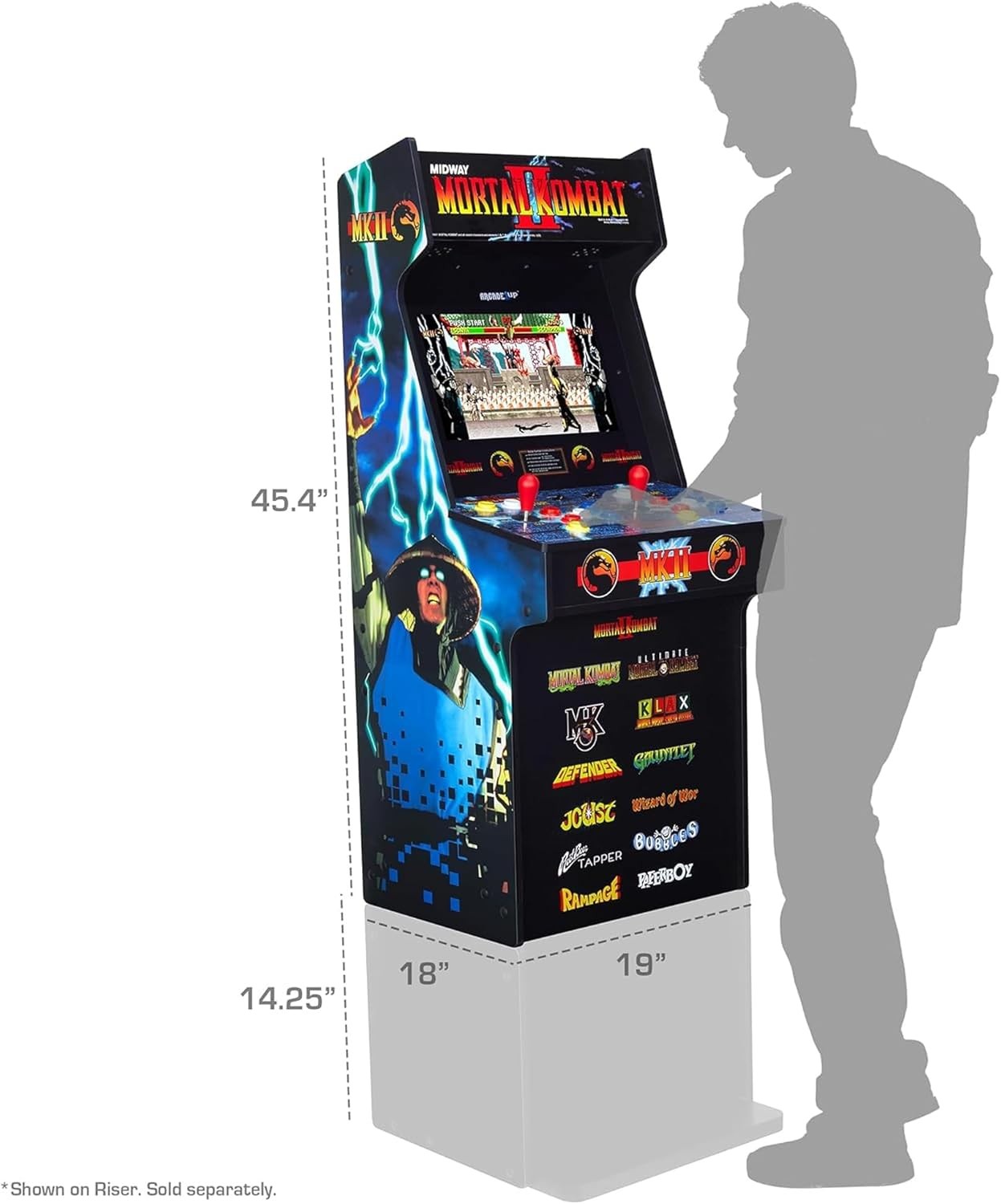 Deluxe Arcade Cabinet Mortal Kombat II 14 Classic Games 4 Mortal Kombat Versions