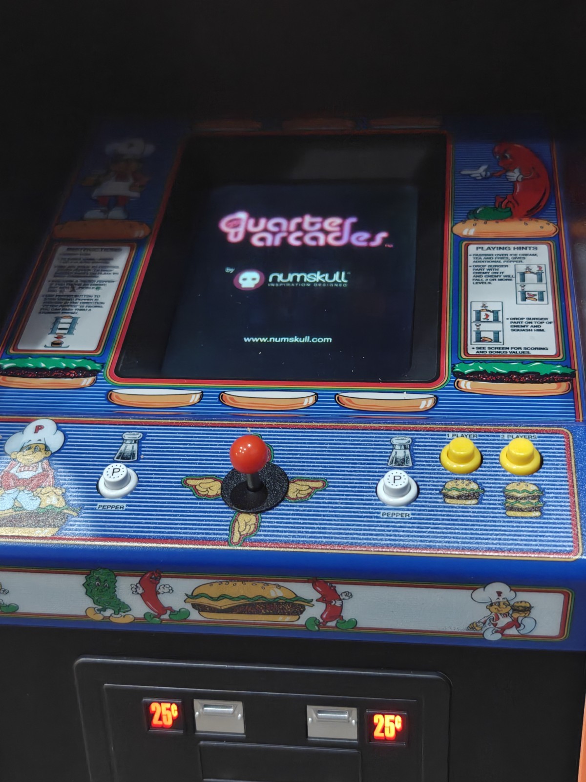 BurgerTime Quarter Arcades 🍔 Numskull 1/4 Scale Mini Replica Arcade Game 🕹 NIB