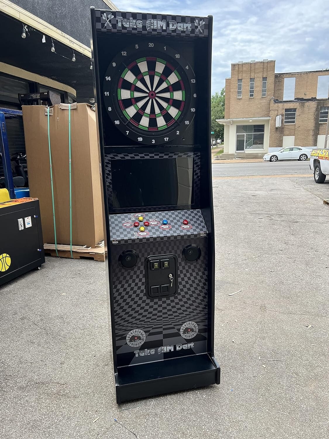 Take Aim Electronic Coin Operated Dart Board for commercial & home-LCD Monitor