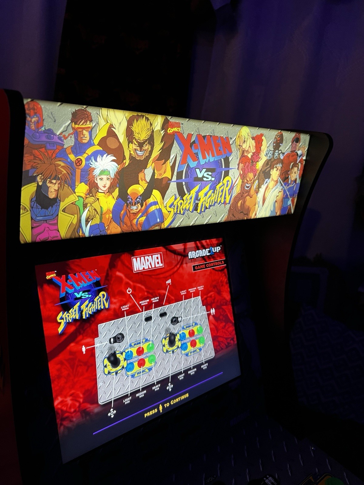 Arcade1Up Marvel X-Men vs Street Fighter – WiFi Online VERY GOOD CONDITIONS 🔥