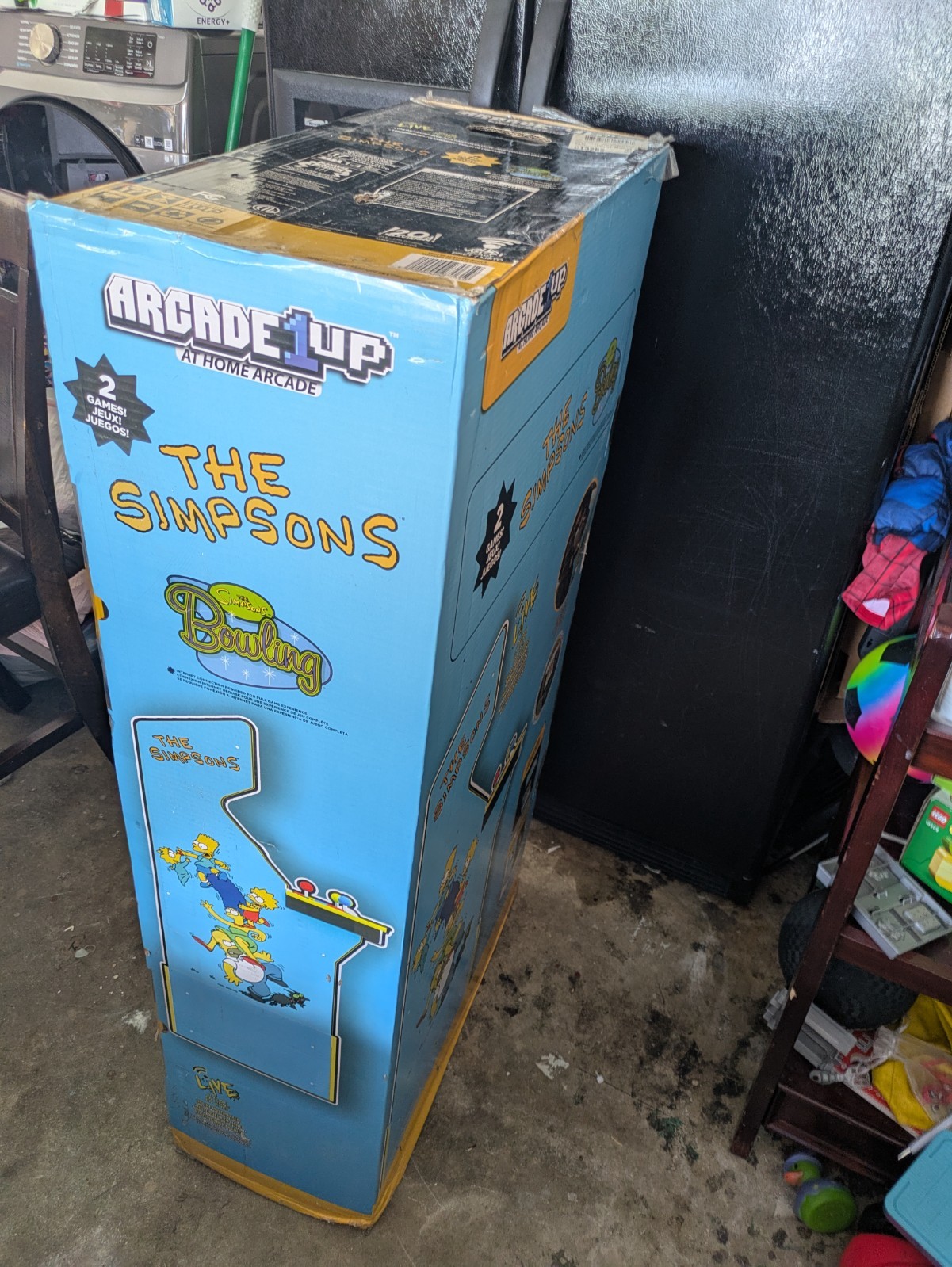 New The Simpsons 4-Player Video Arcade Machine Arcade1up with Riser and Seat