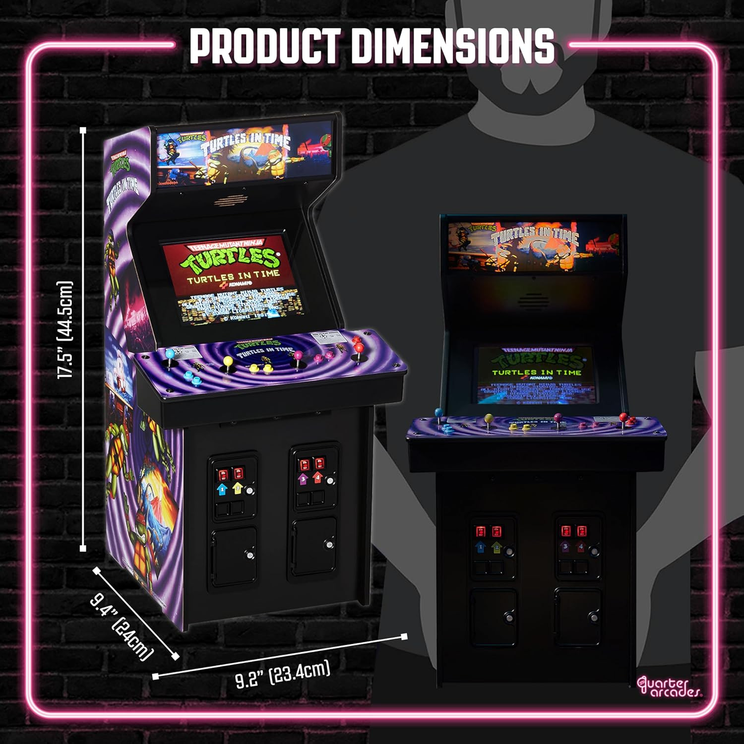 Numskull TMNT Turtles in Time Collector’S Edition Mini Arcade – 1/4 Scale Authe