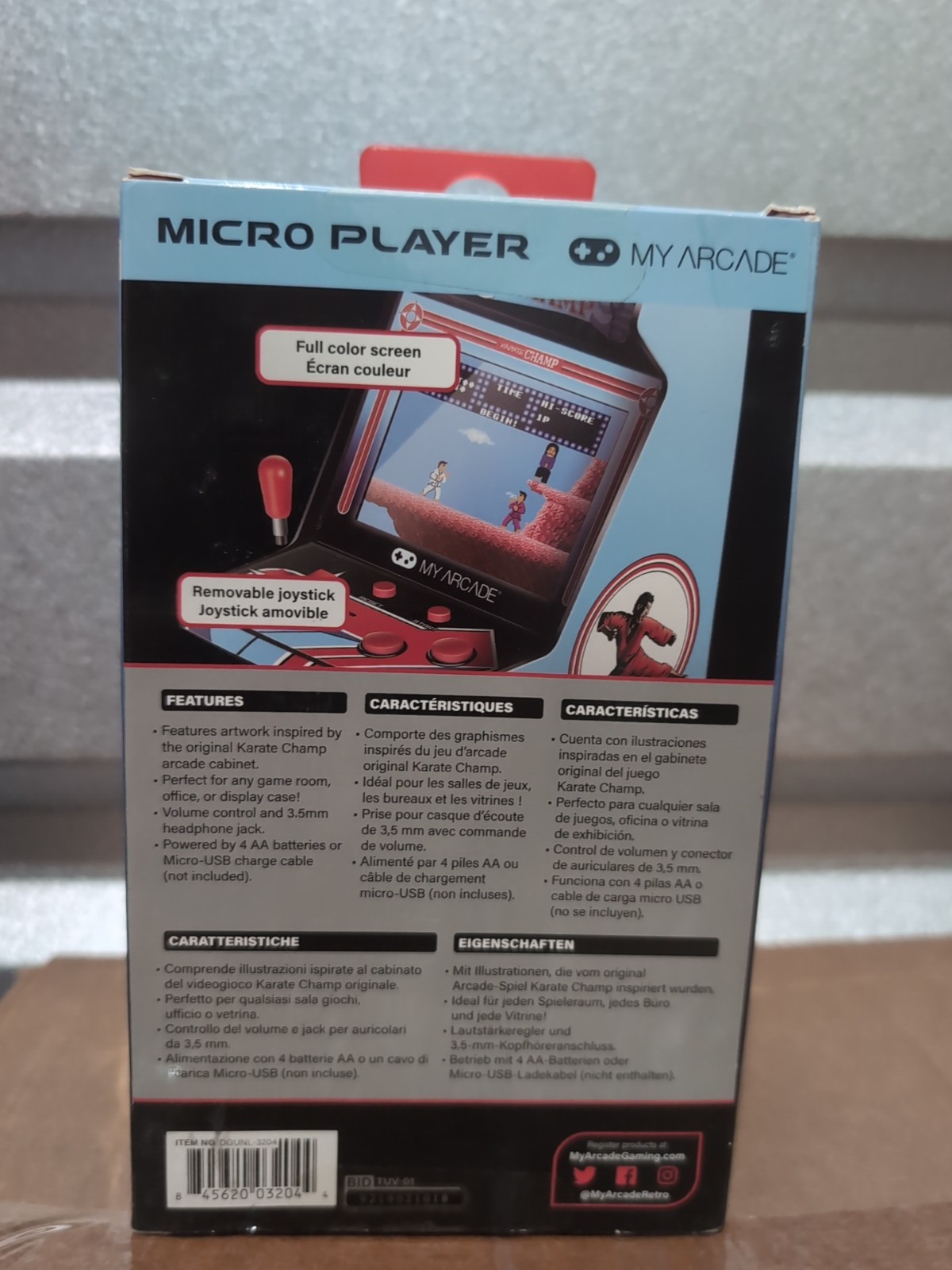 WB My Arcade DGUNL-3204 Karate Champ Micro Player Retro Arcade Machine – 6 Inch