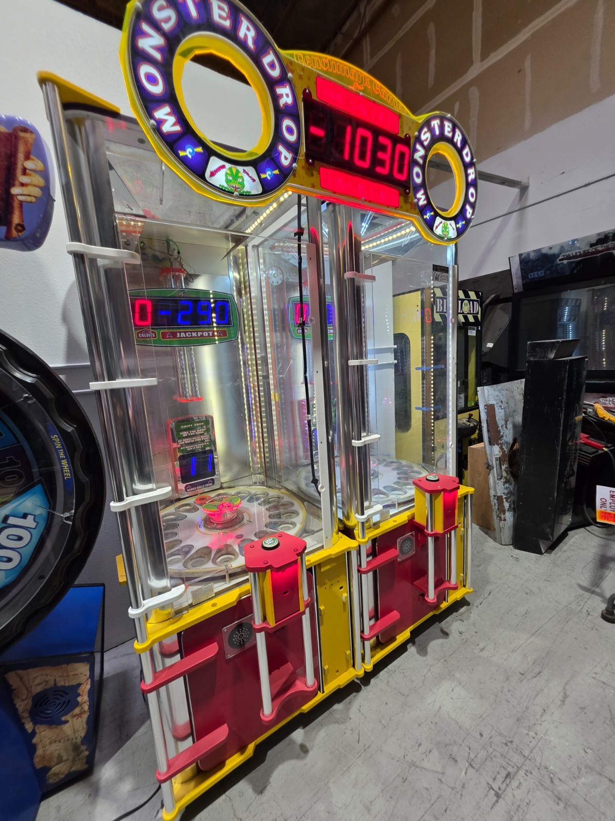 Benchmark Monster Drop Arcade Game