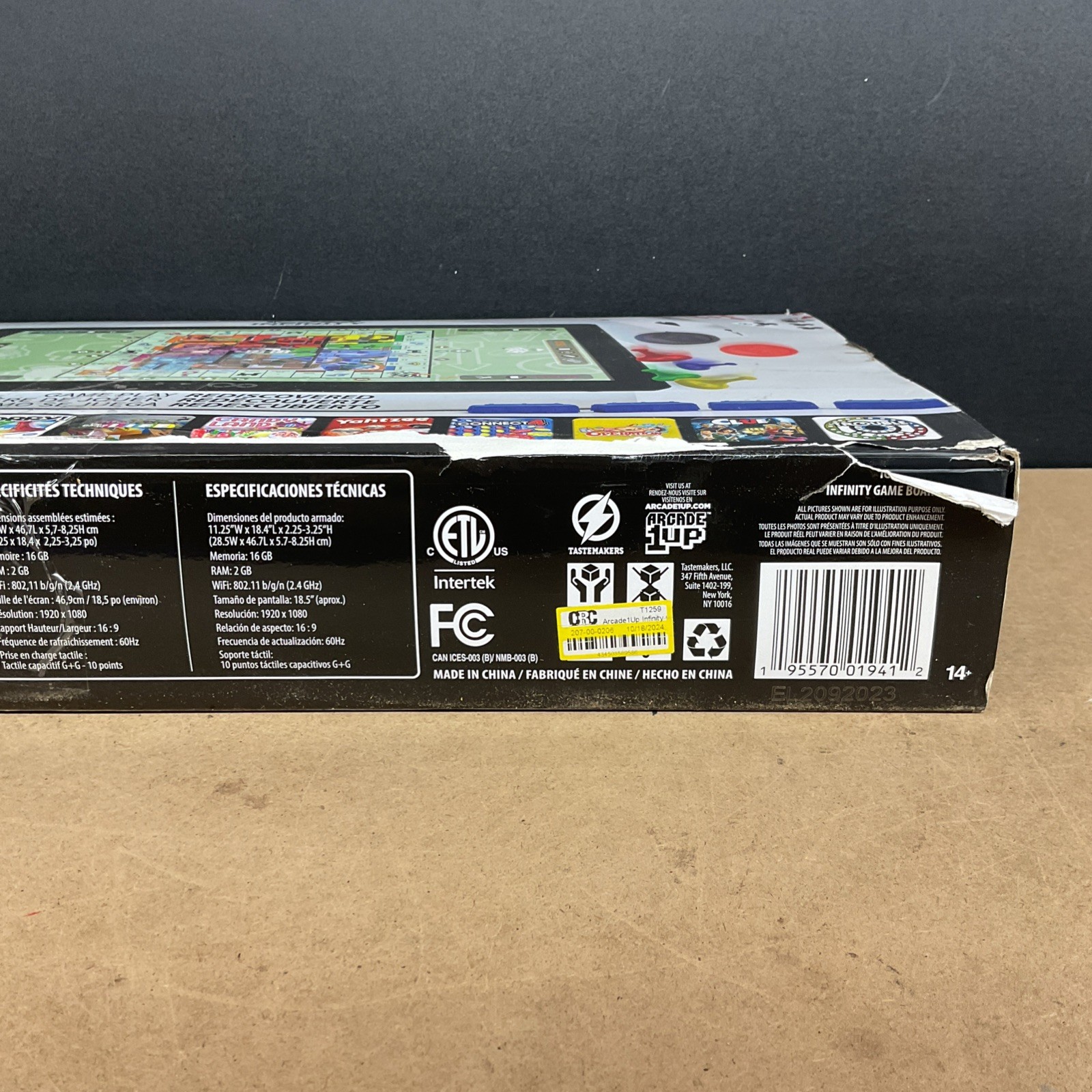 Arcade1Up Infinity Game Board 18.5in Touchscreen Multiplayer – OPEN BOX