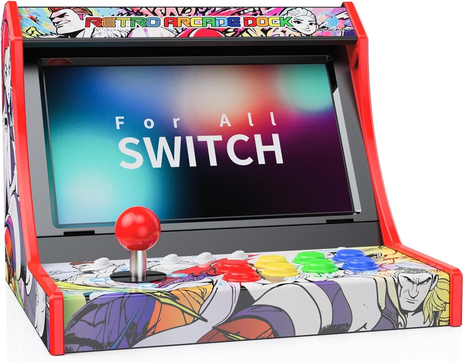Portable Retro Arcade Machine for Nintendo Switch & OLED with Joystick Controls