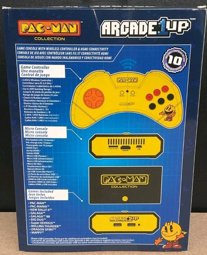 Arcade1up Pac-Man Collection- Game Console With Wireless Controller – no box