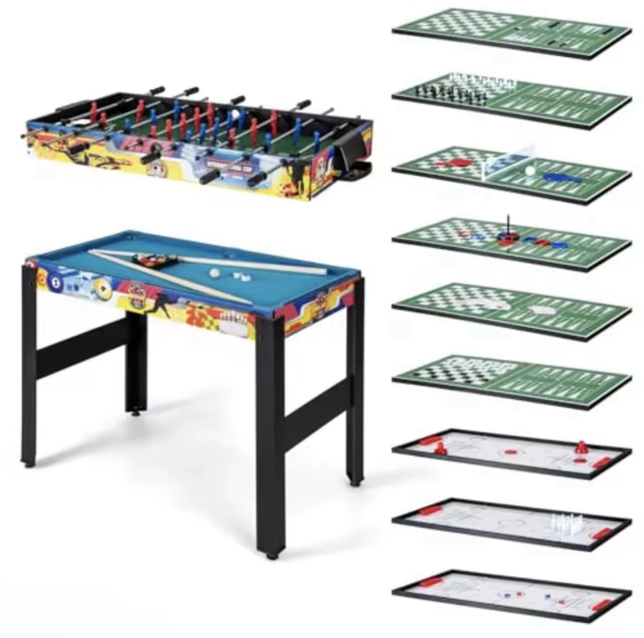 New 12 in 1 Multi Game Table for Home Arcade Party Activity Room Air Hockey