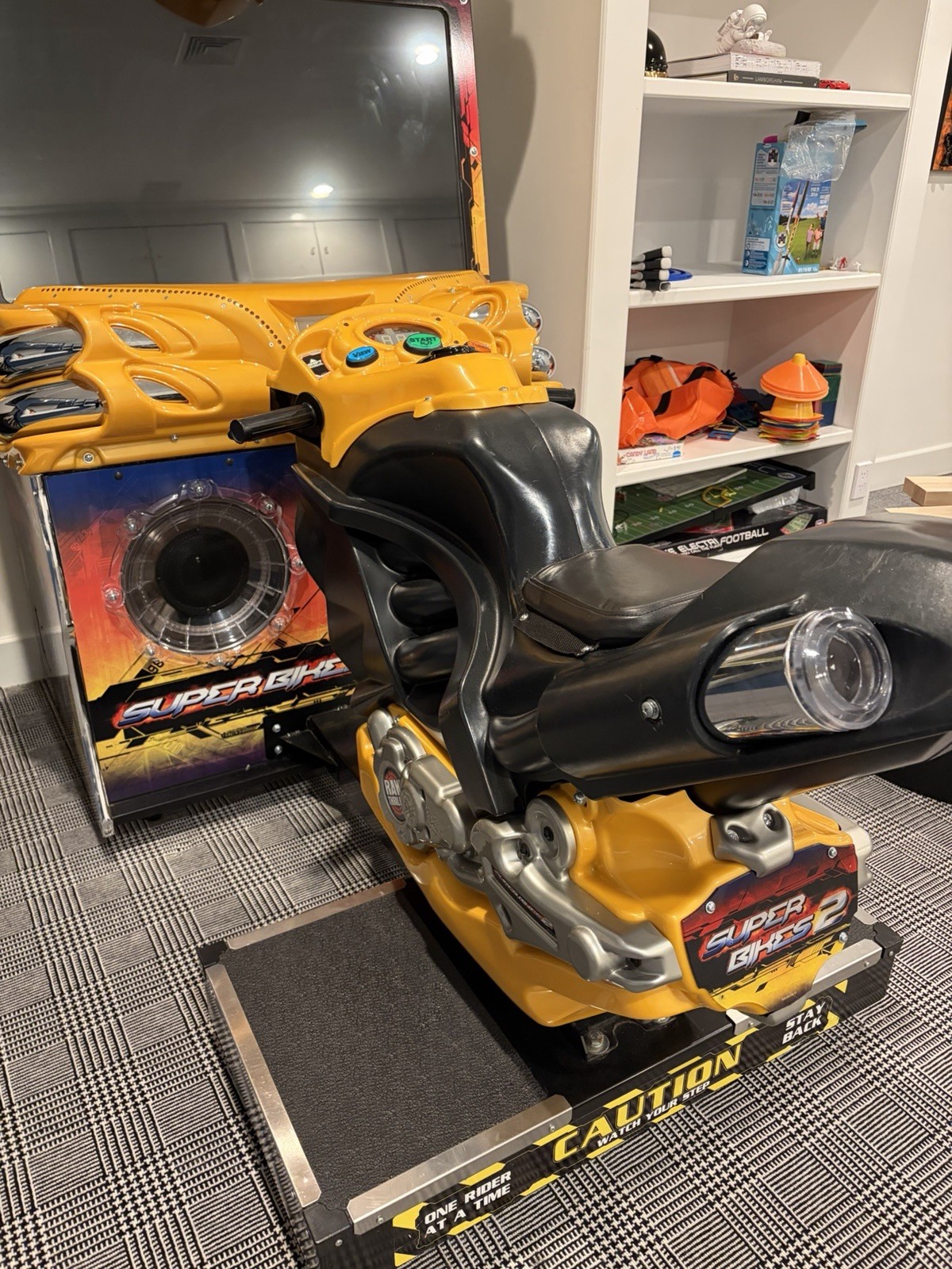 Raw Thrills Super Bikes 2 Arcade Machine Yellow Motorcycle Simulator Original