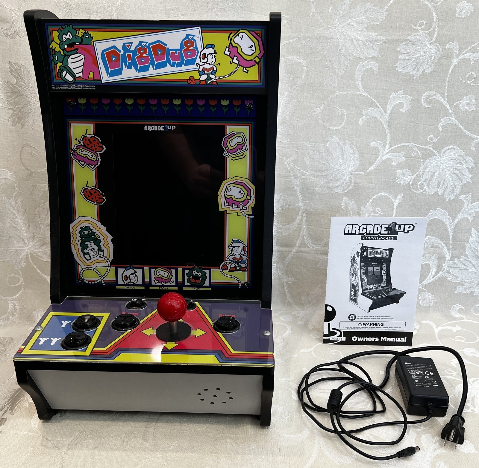 Dig Dug Arcade 1Up Countercade Tabletop – Tested See Video – Original Box
