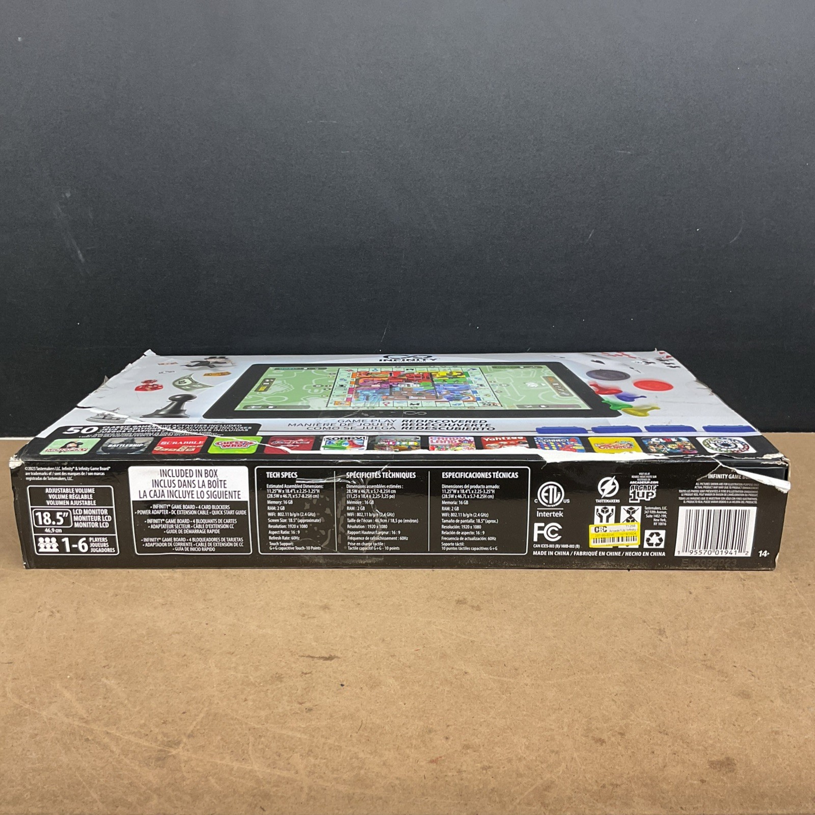 Arcade1Up Infinity Game Board 18.5in Touchscreen Multiplayer – OPEN BOX