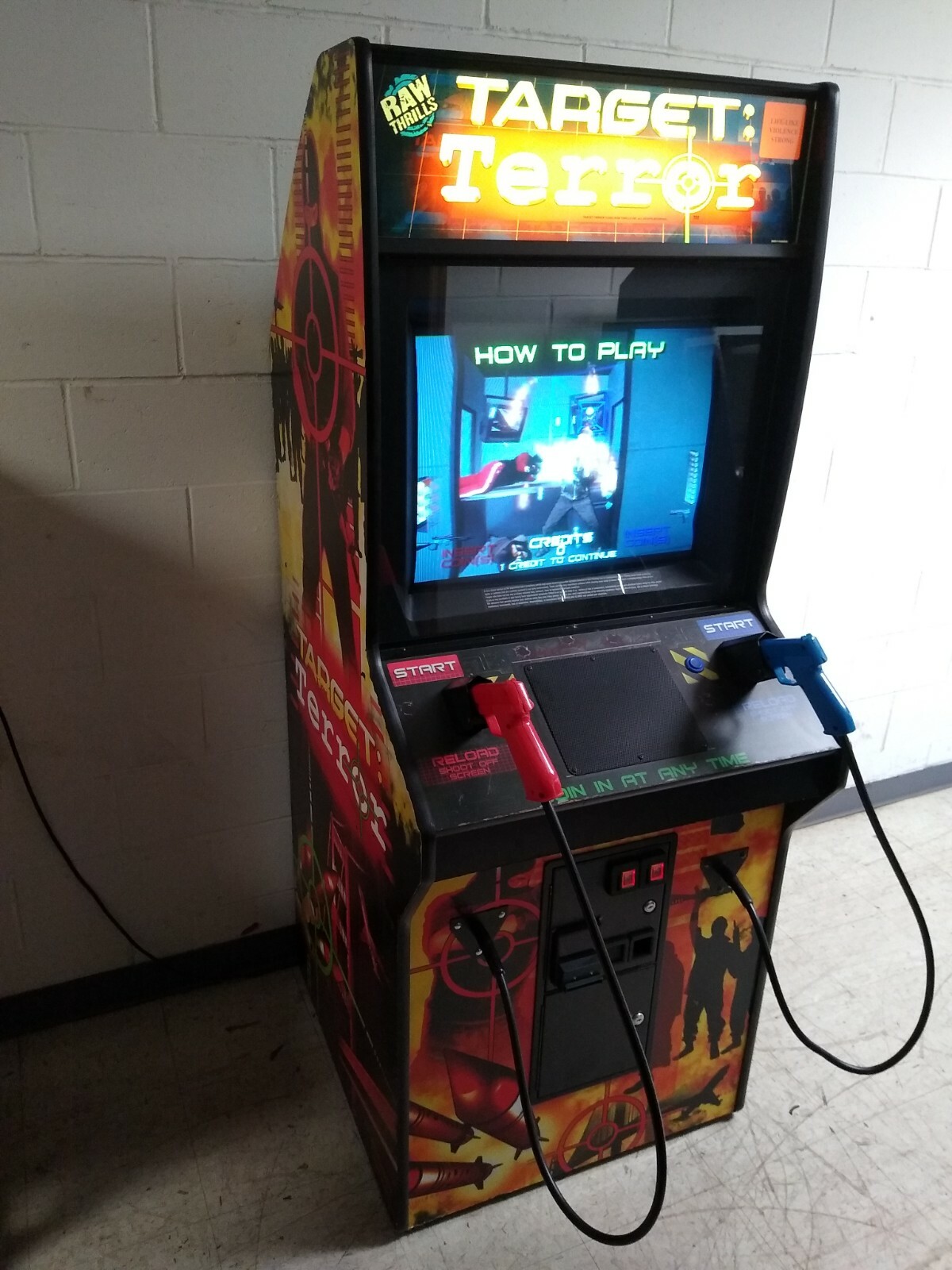 NICE 2004 Raw Thrills TARGET TERROR shooting video arcade game – FREE SHIPPING