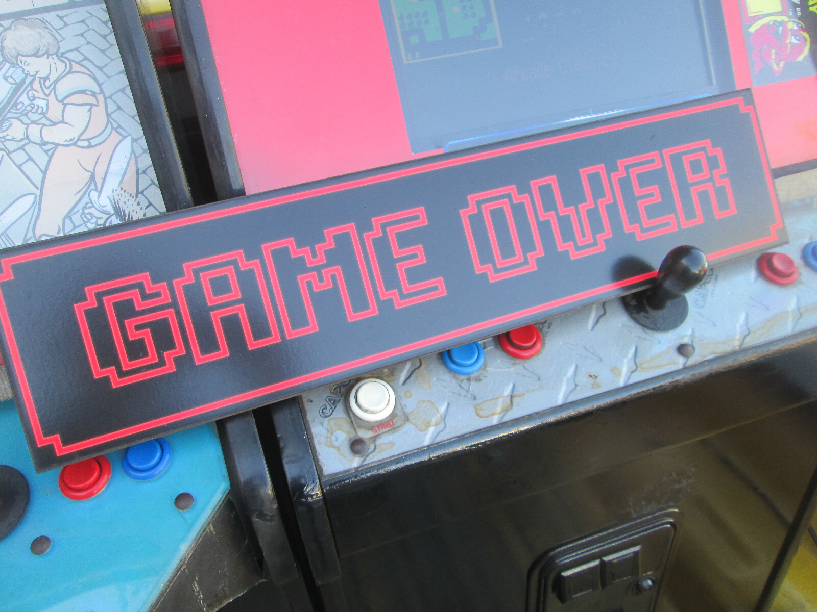 GAME OVER GAMEROOM ARCADE GAME WOOD COOL SIGN VINTAGE LOOK VIDEO PINBALL COIN