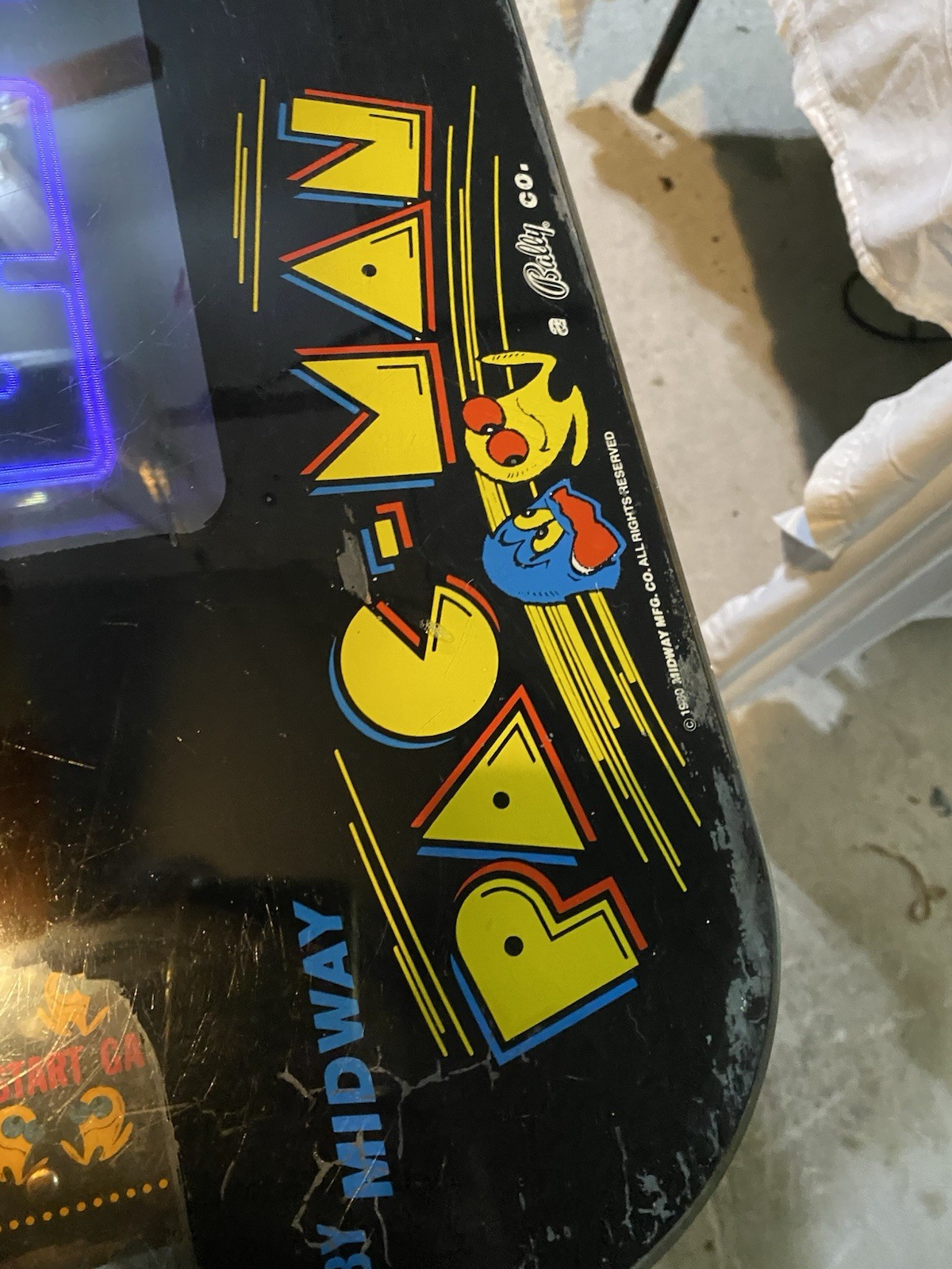 Original Pacman Cocktail Arcade Game From 80’s Works Great